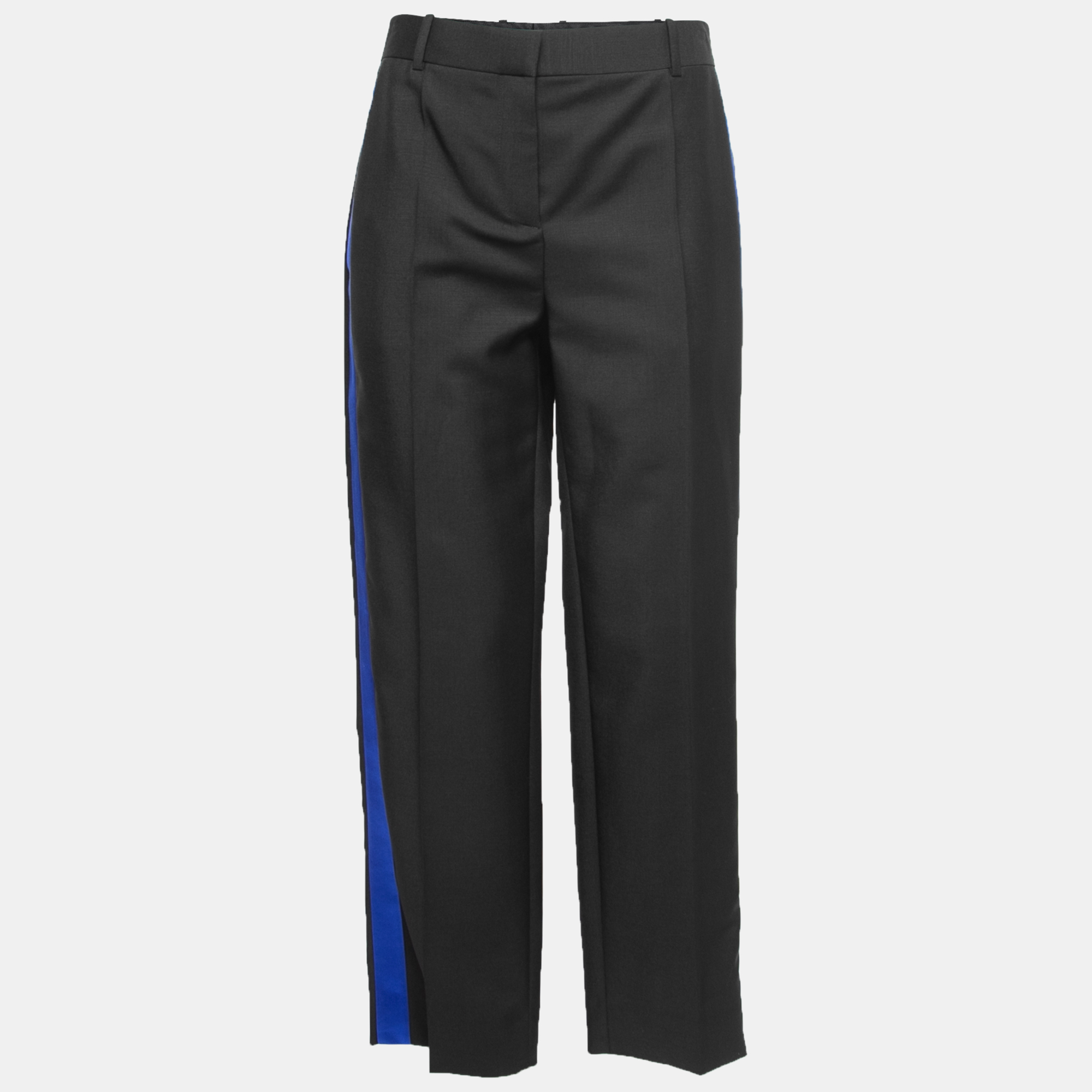 

Givenchy Black Mohair Wool Side-Band Detail Trousers M