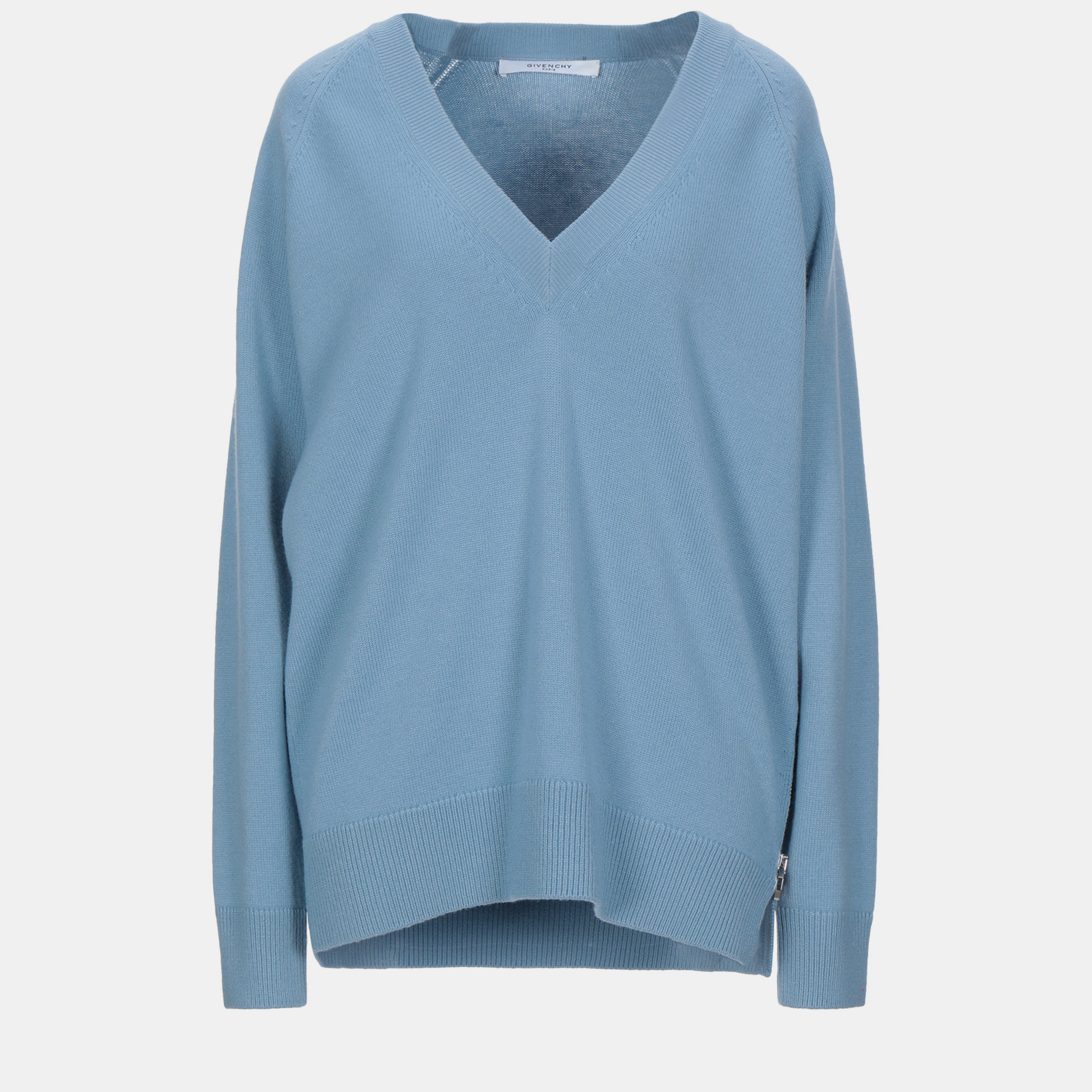 Pre-owned Givenchy Blue Wool And Cashmere Sweater Xs