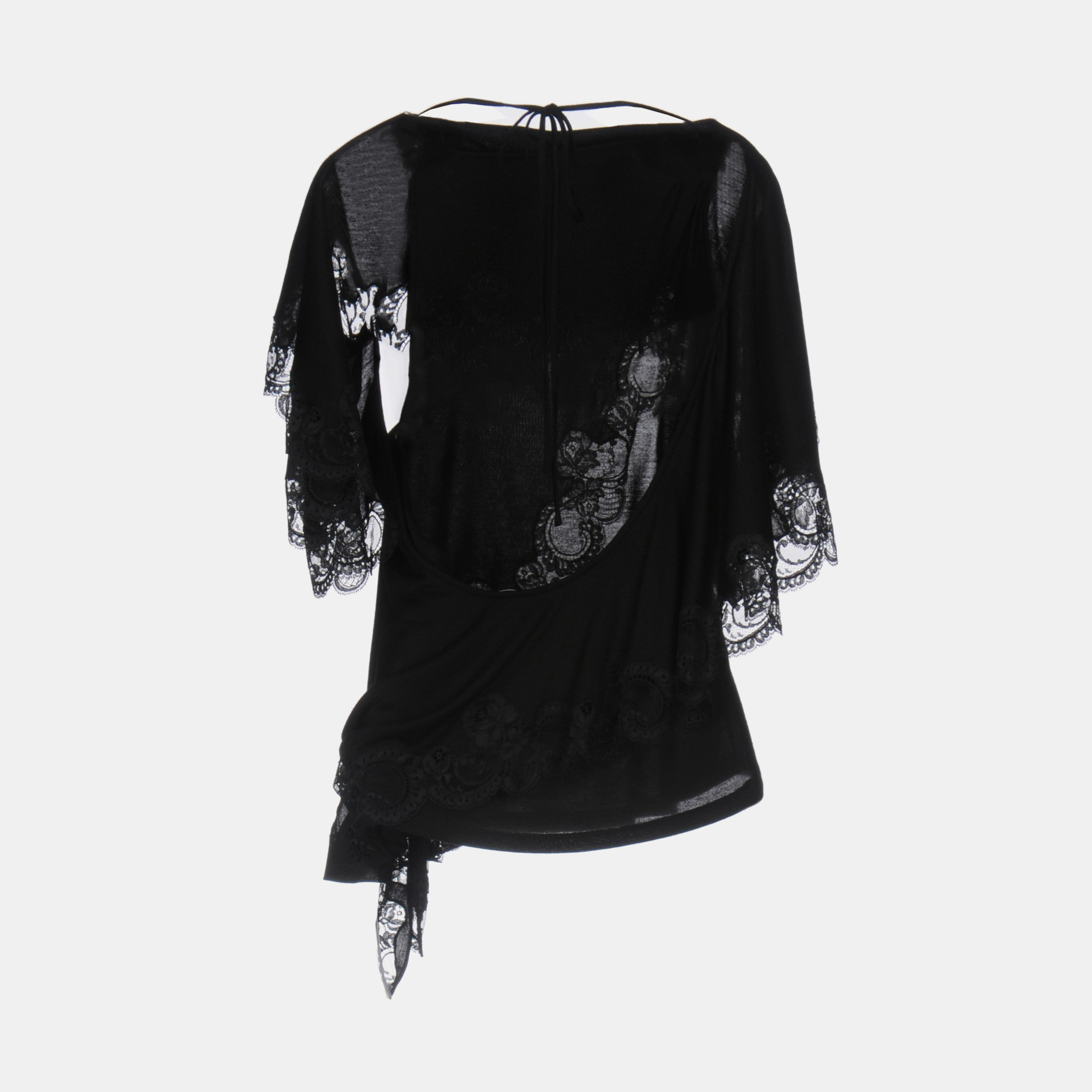 Pre-owned Givenchy Viscose T-shirt 36 In Black