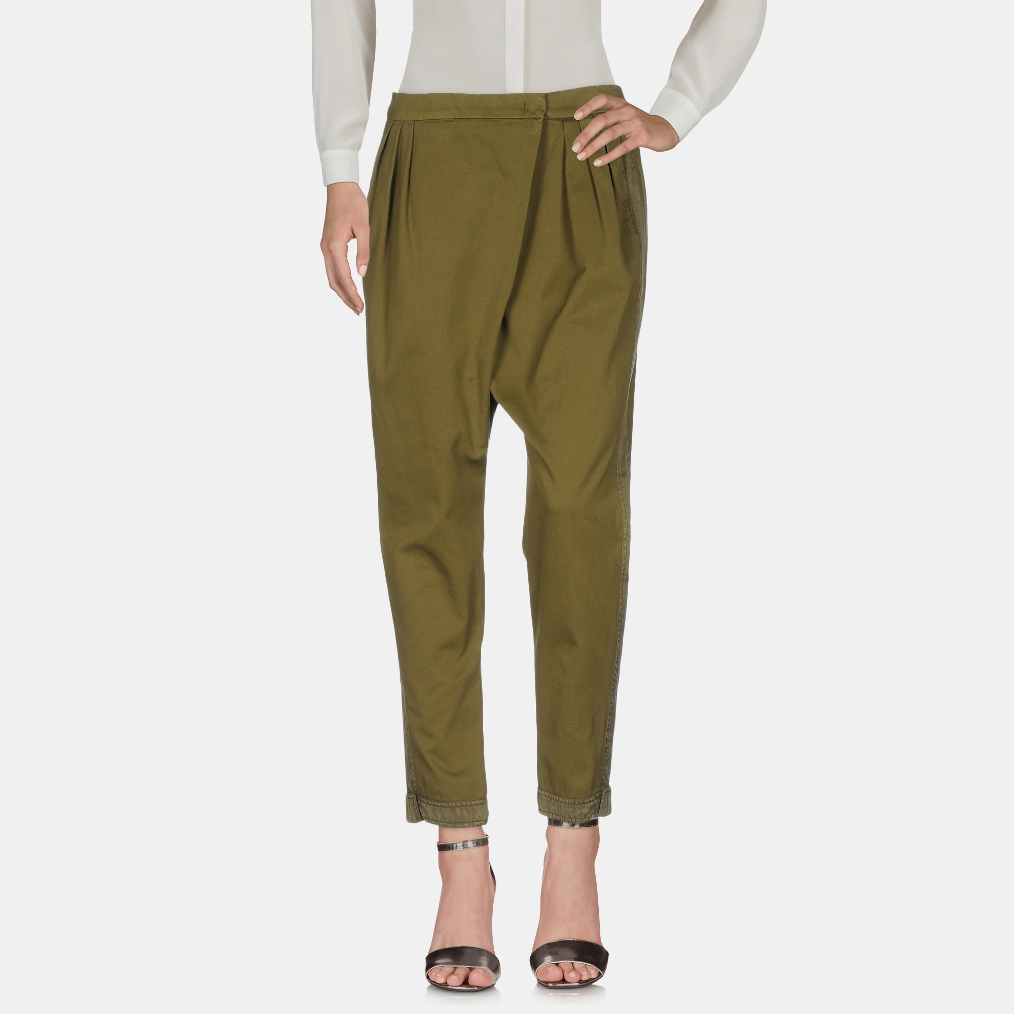 Pre-owned Givenchy Cotton Pants 36 In Green
