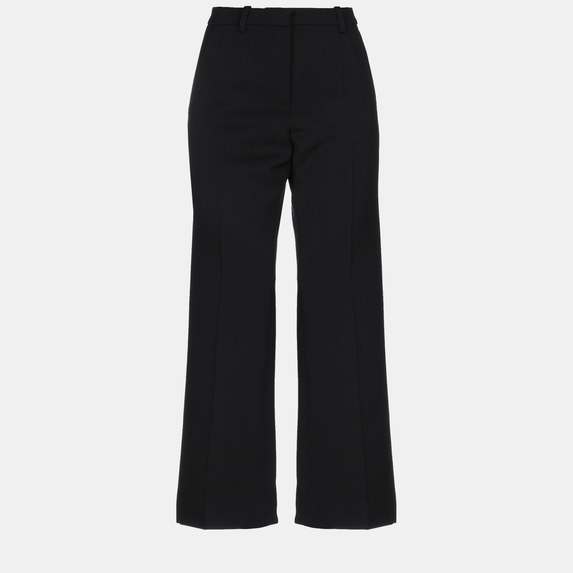 Pre-owned Givenchy Wool Trousers 36 In Black