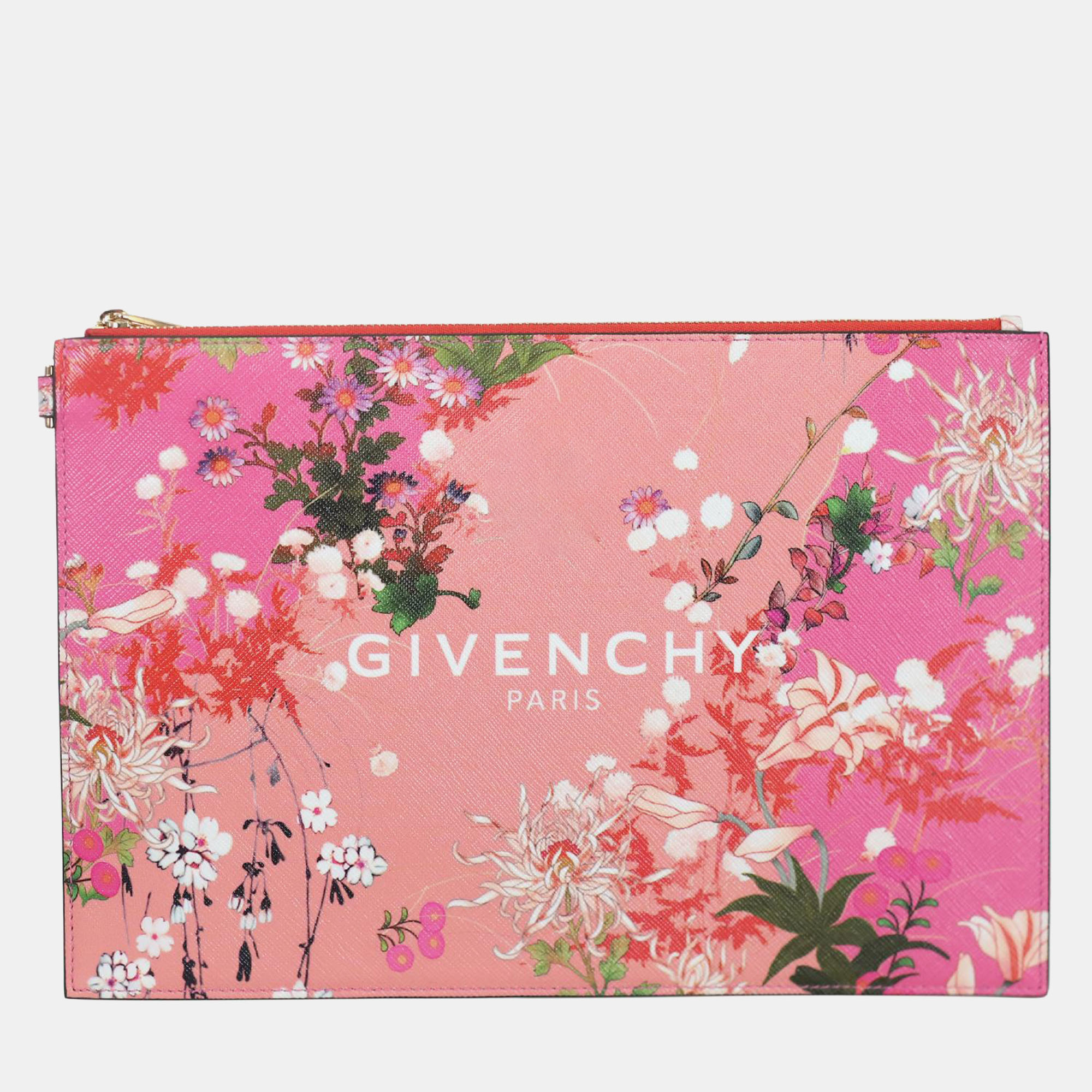 

Givenchy Medium Iconic Floral Print Coated Canvas Pouch, Pink