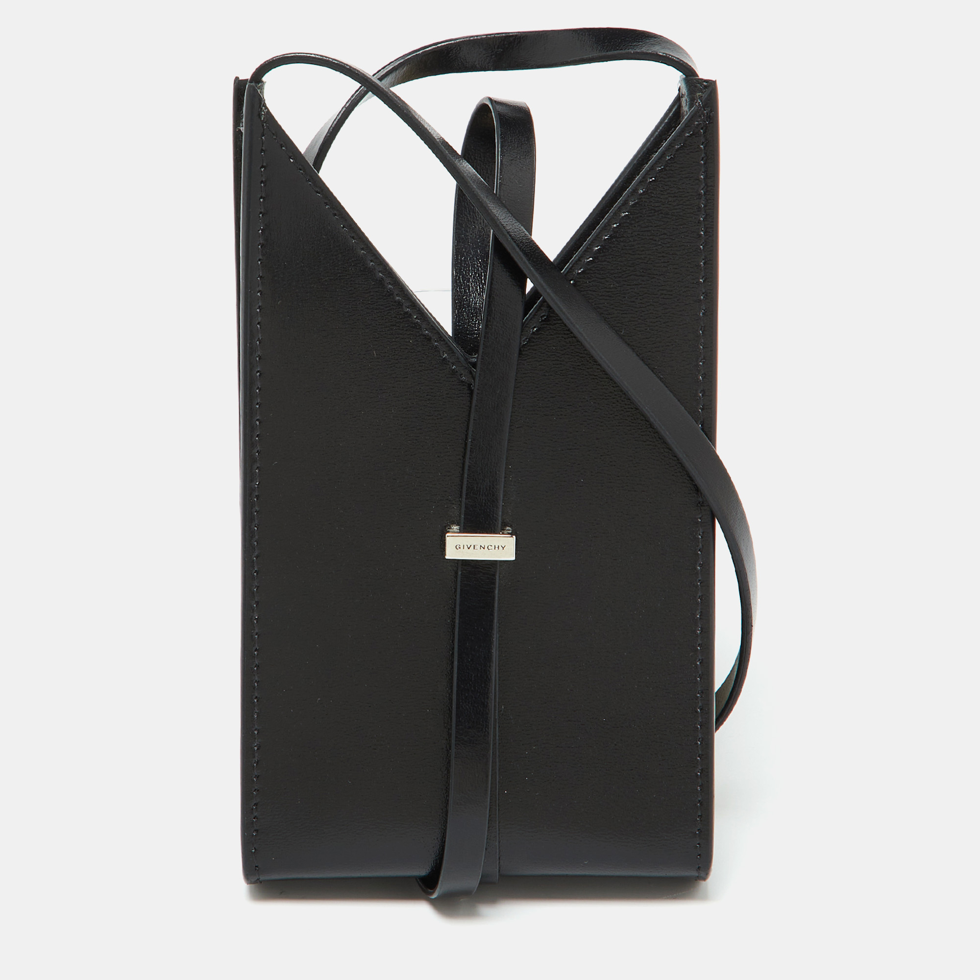 

Givenchy Black Leather Micro Cut Out Crossbody Bag