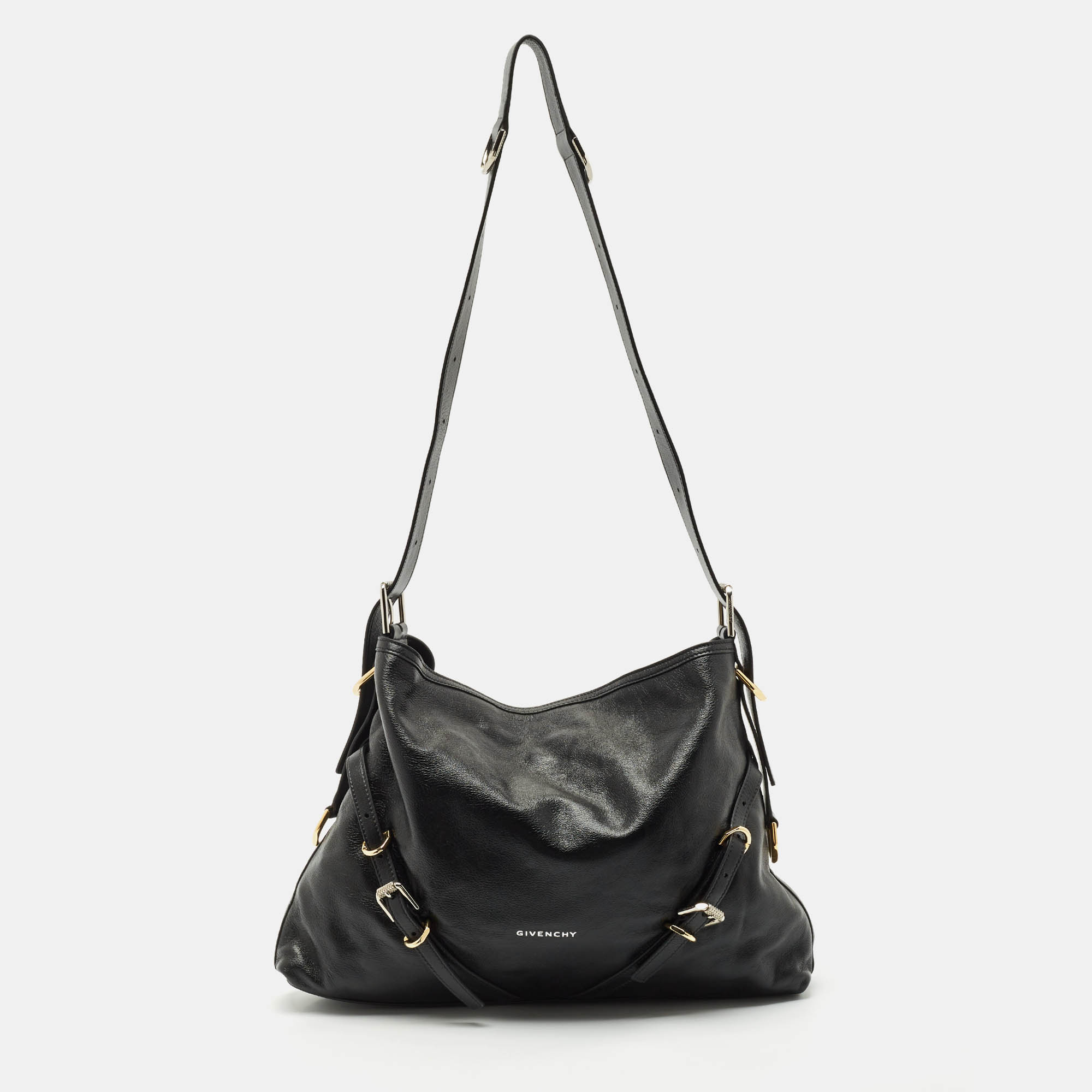 

Givenchy Black Leather  Voyou Shoulder Bag