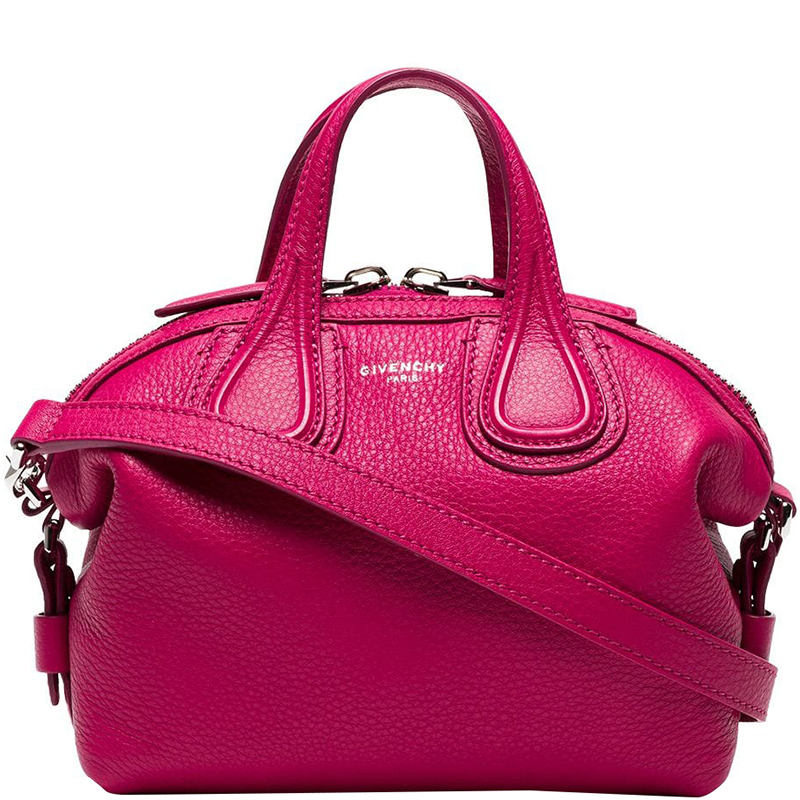 Givenchy Fuchsia Leather New Micro Nightingale Top Handle Bag