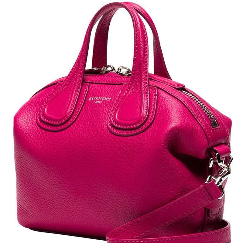 

Givenchy Fuchsia Leather New Micro Nightingale Top Handle Bag, Pink