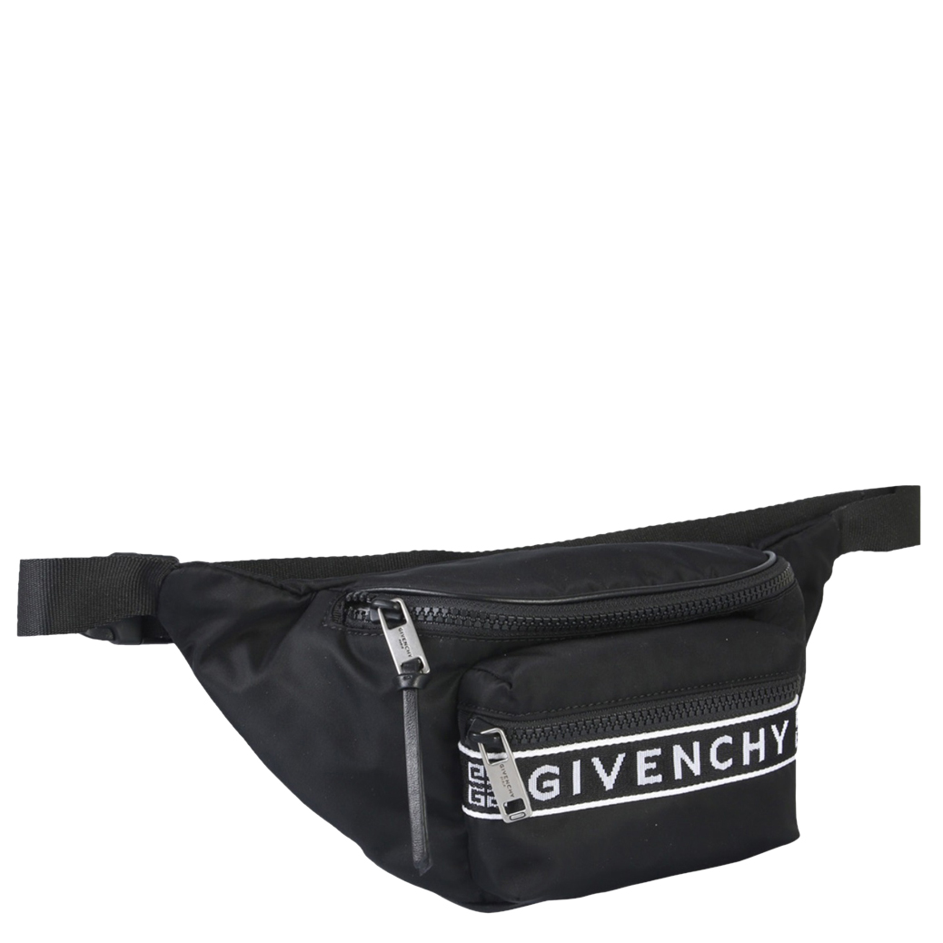 

Givenchy Black Leather 4G-webbing Technical Belt Bag