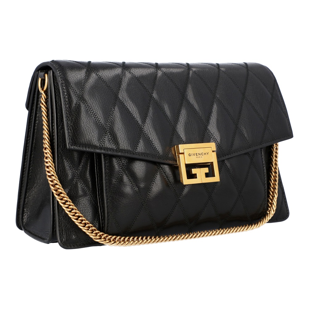 

Givenchy Black Quilted Leather GV3 Medium bag