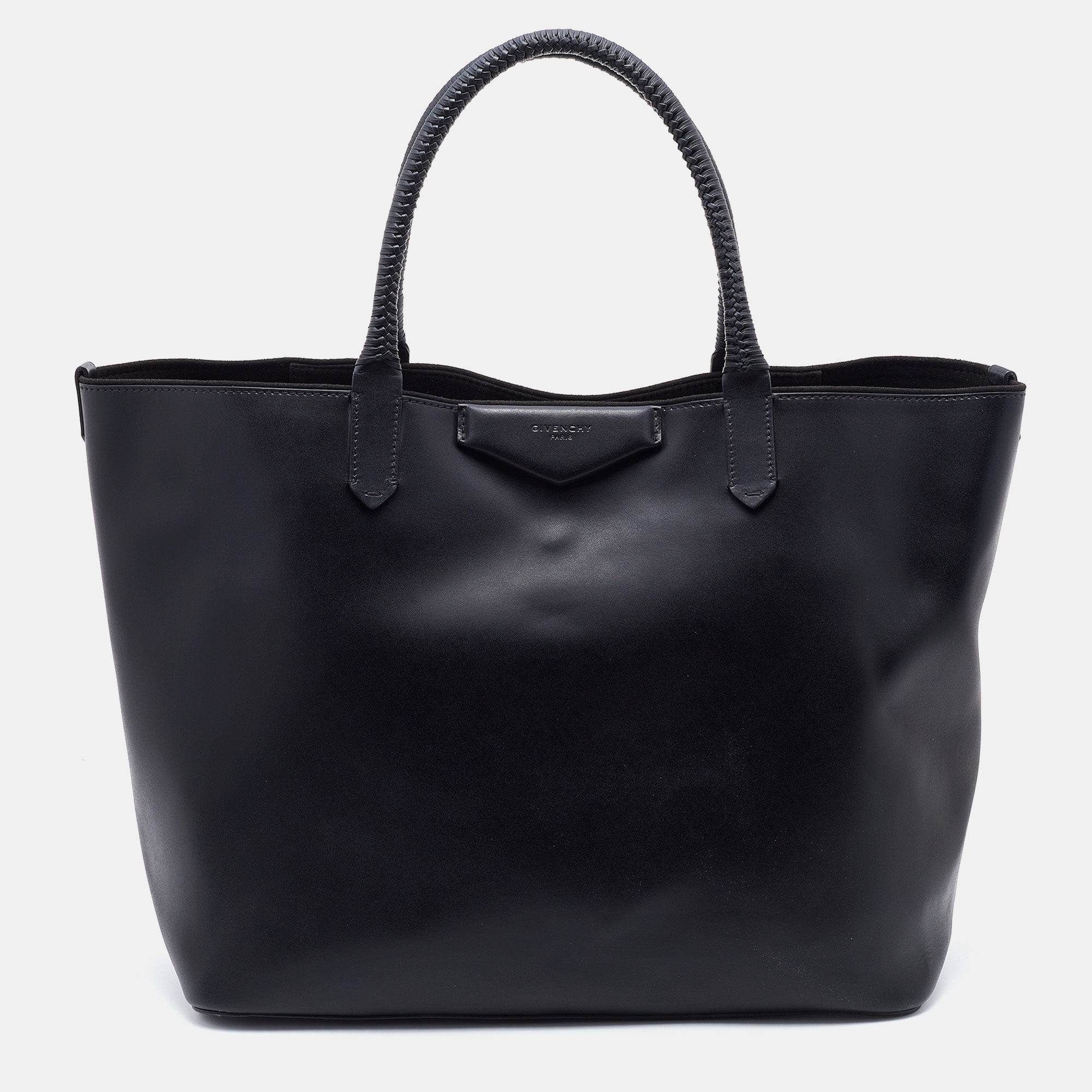 مملوكة مسبقًا Givenchy Black Leather Antigona Whipstitch Handle Tote
