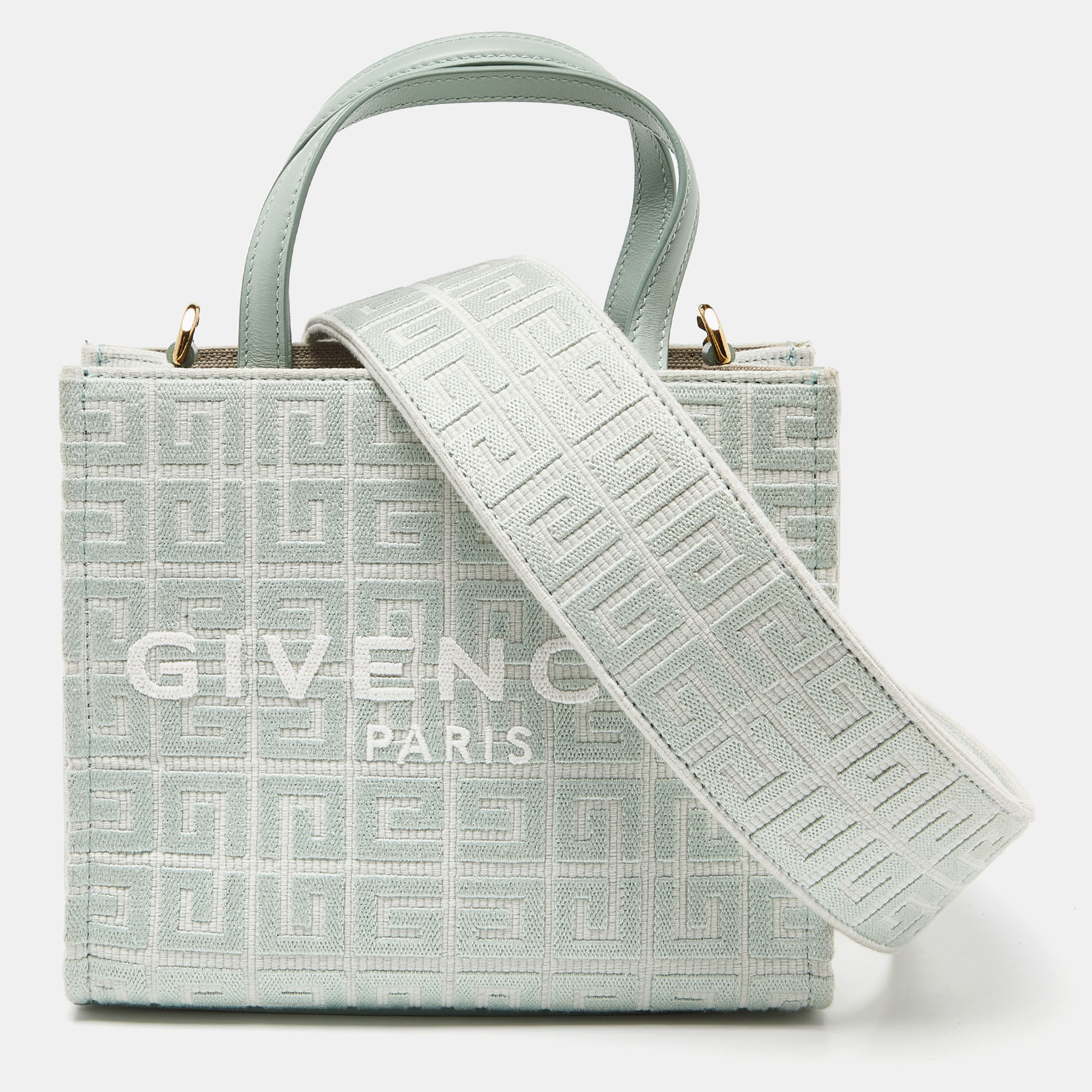 

Givenchy Green Signature Canvas and Leather Tote