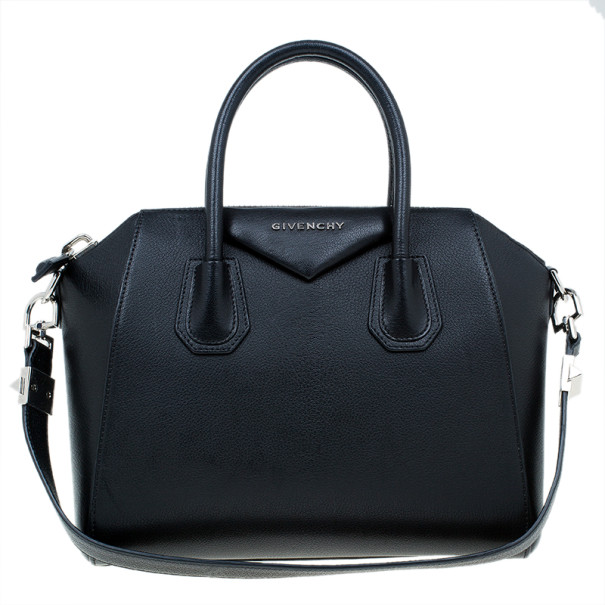 Pre Owned Givenchy Black Small Goatskin Antigona Satchel