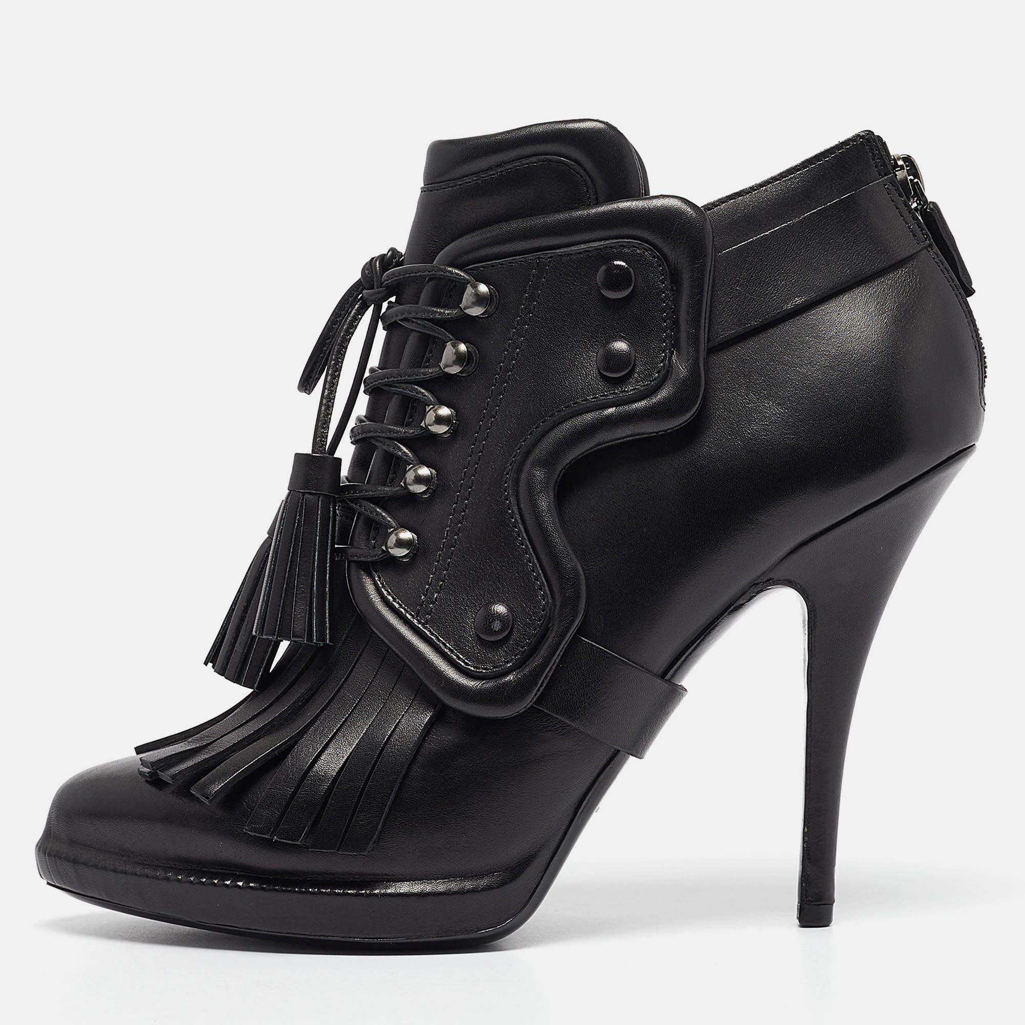 

Givenchy Black Leather Ankle Length Boots Size