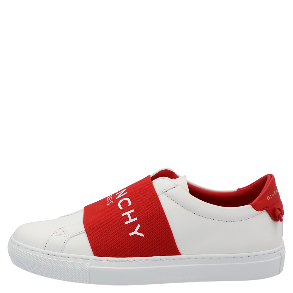 

Givenchy White/Red Urban Street Logo Sneakers Size EU