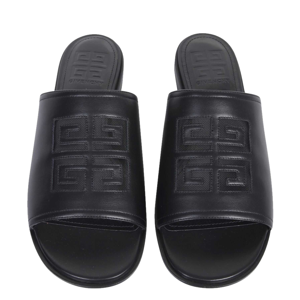 

Givenchy Black Leather 4G Flat Mules Size IT