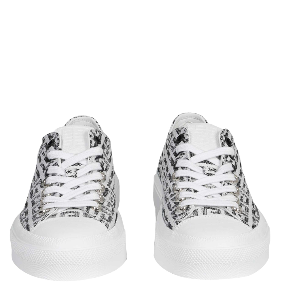 

Givenchy White Leather Jacquard 4G City Sneakers Size IT