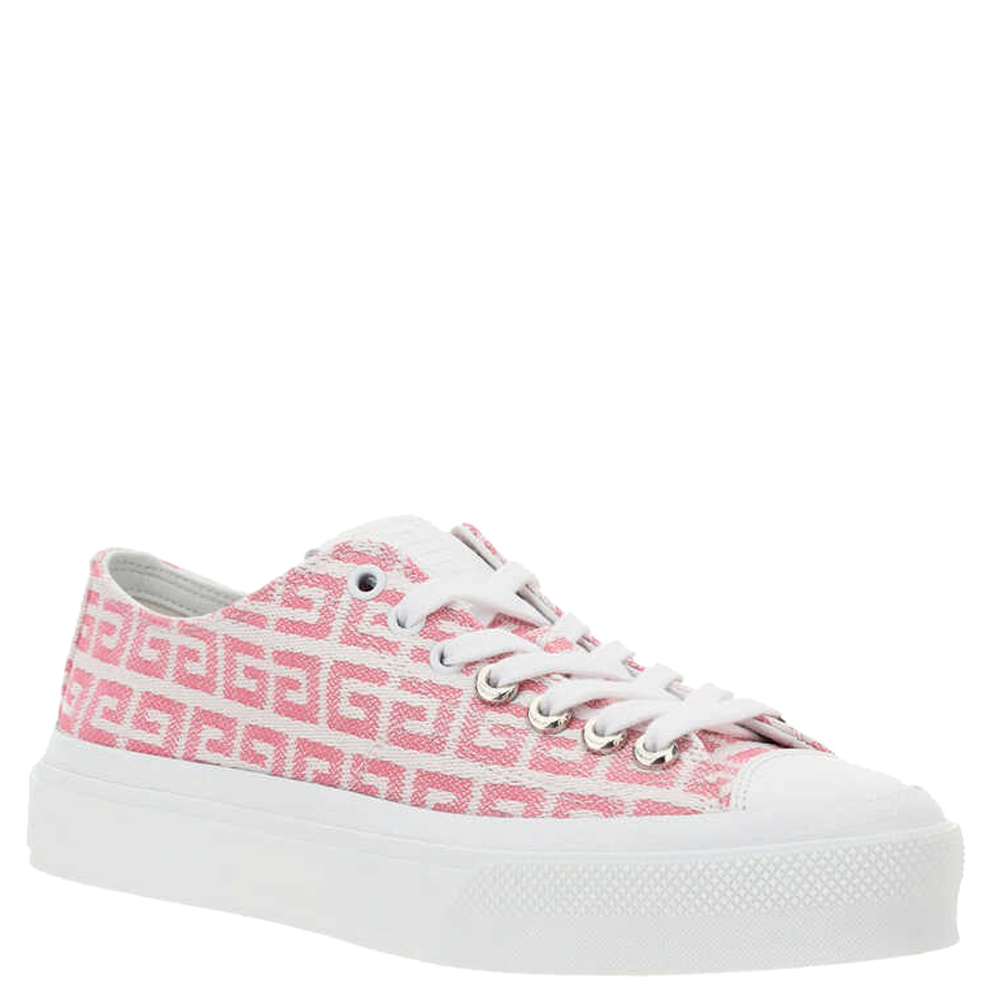 

Givenchy White/Pink Leather Rubber City Low Sneakers Size  IT