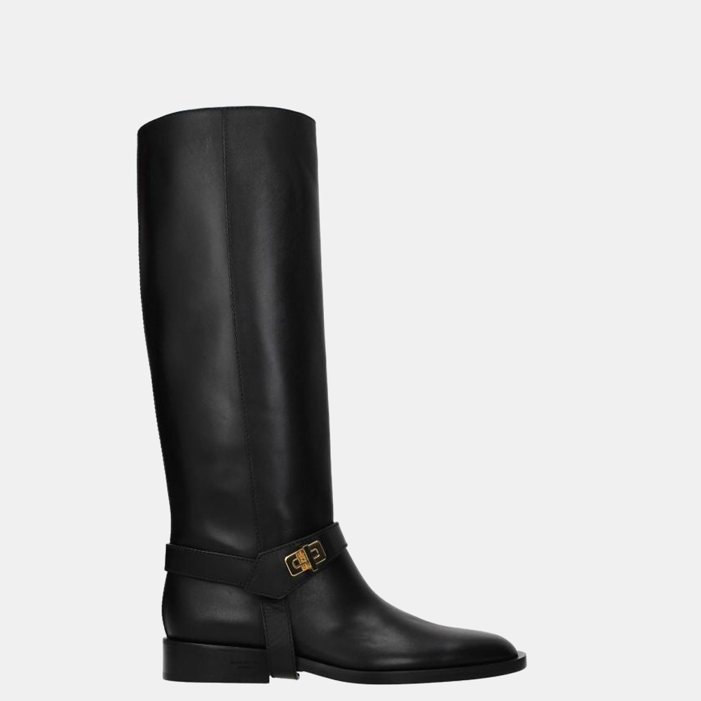 

Givenchy Black Leather Eden Knee Boots Size US 7 EU