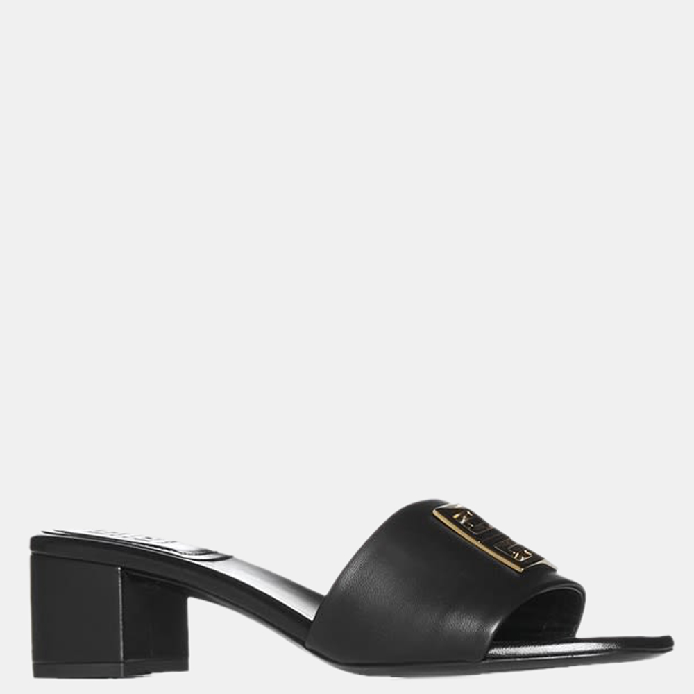 

Givenchy Black Leather 4G Sandal EU