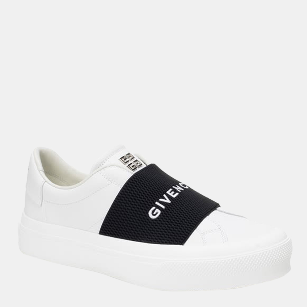 

Givenchy White/Black Leather Webbing Sneaker Size EU