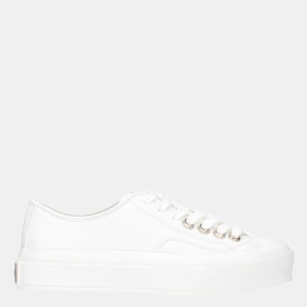 

Givenchy White Leather City Court logo-detailed Sneakers Size US 5.5 EU