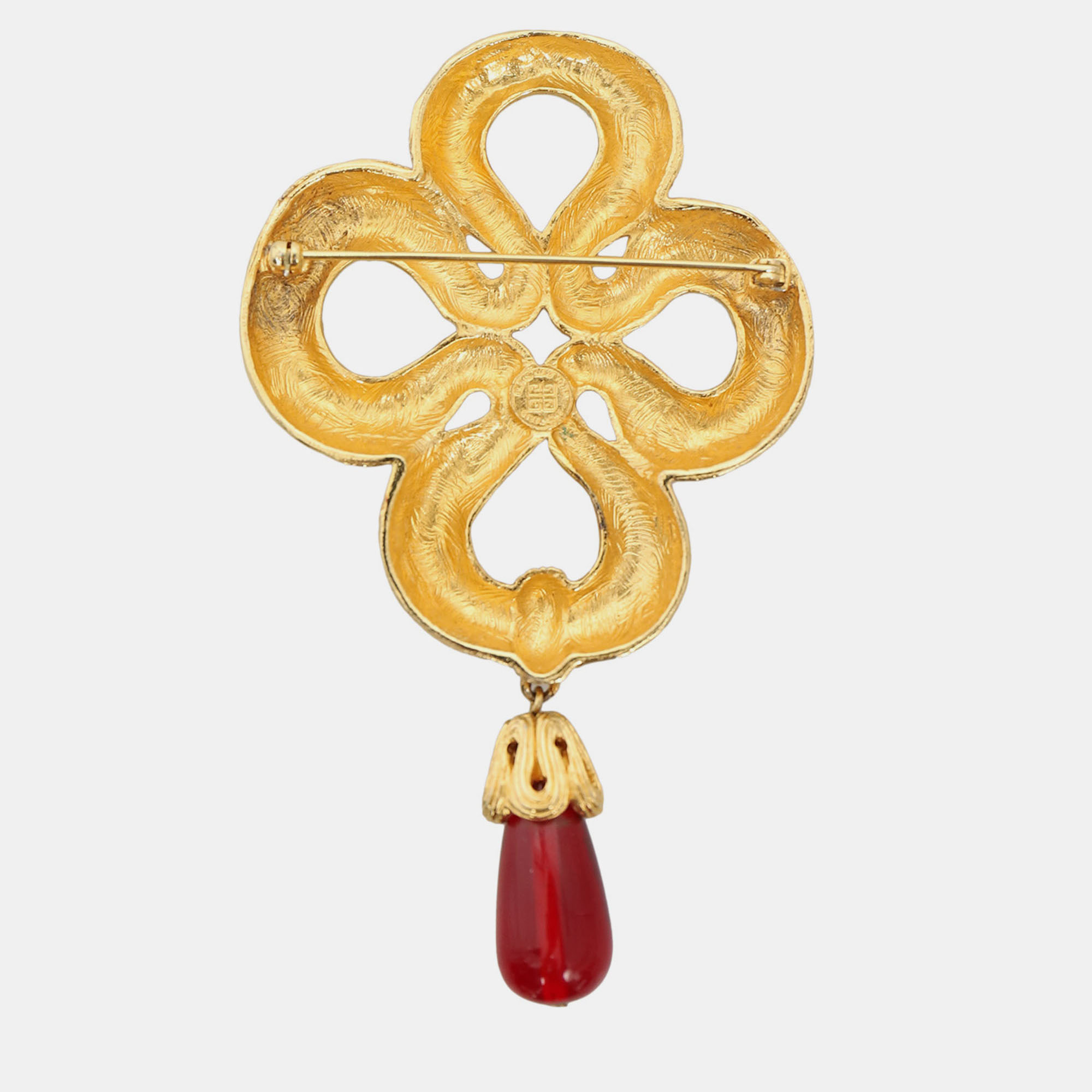

Givenchy Vintage Pearl Drop Brooch, Gold