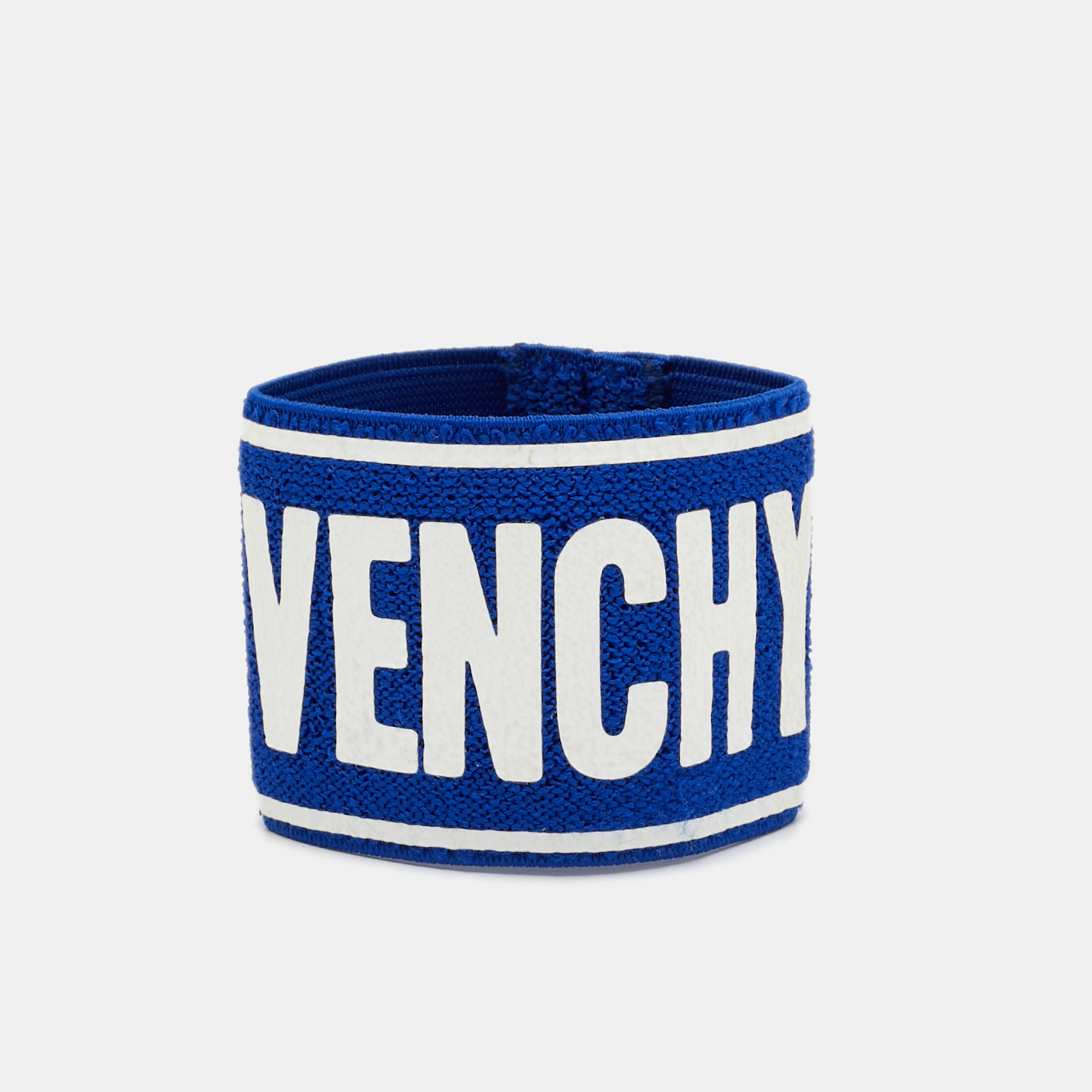 GIVENCHY Pre-owned Blue Logo Stretch Terry Sport Wristband