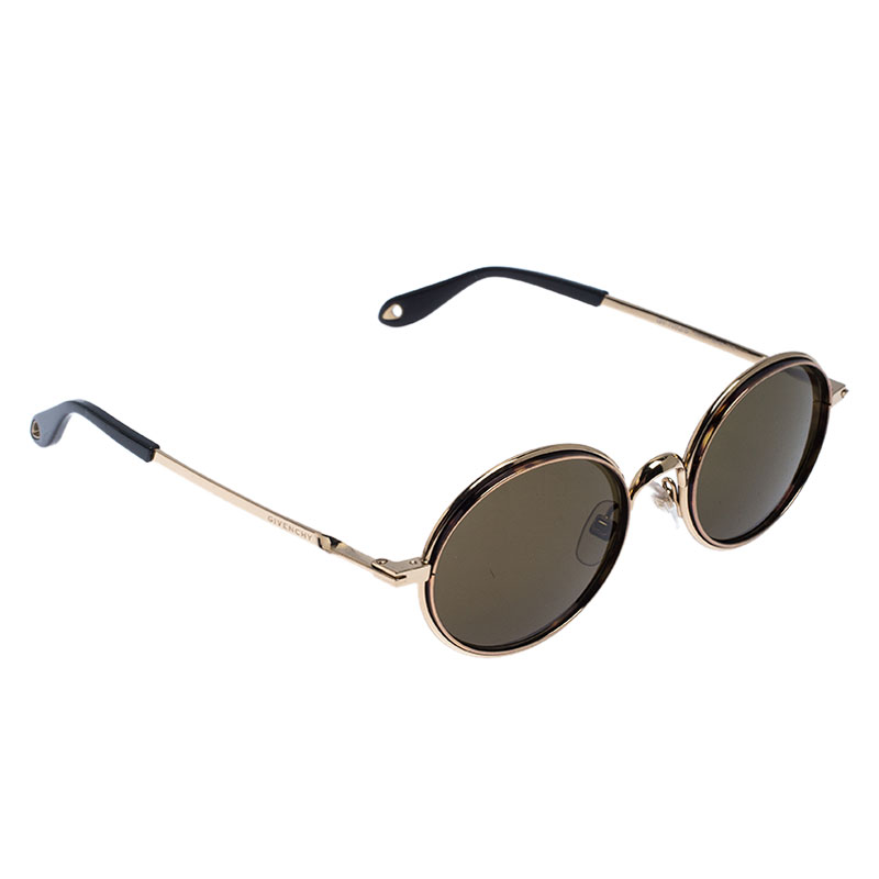 Givenchy Gold Tone/Green GV 7052/S Oval Sunglasses 