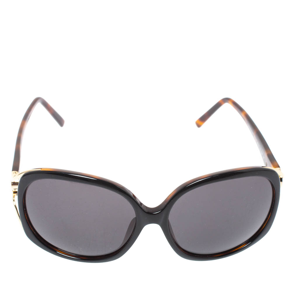 

Givenchy Black & Havana/ Grey SGV762 Oversized Sunglasses