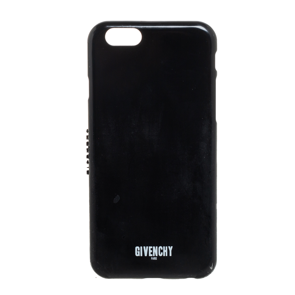 Pre-owned Givenchy Black Plastic Logo Print Iphone 6 Case