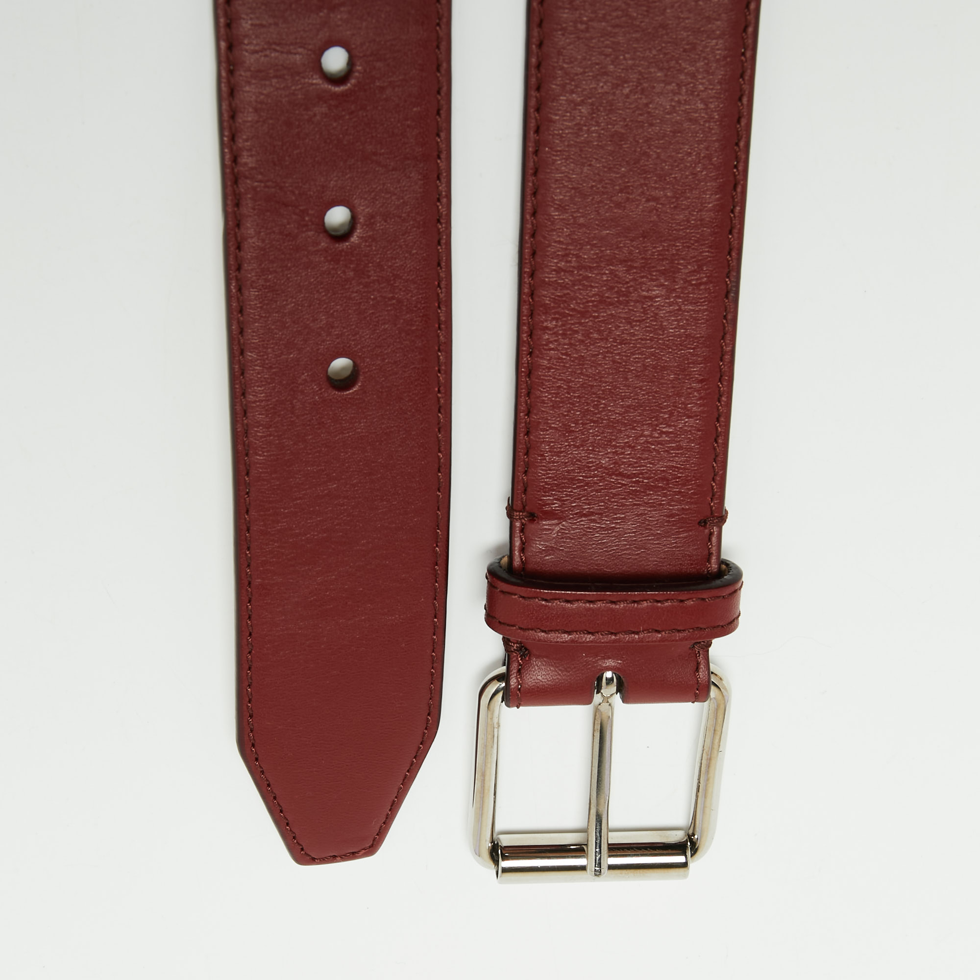 

Givenchy Red Leather Buckle Waist Belt