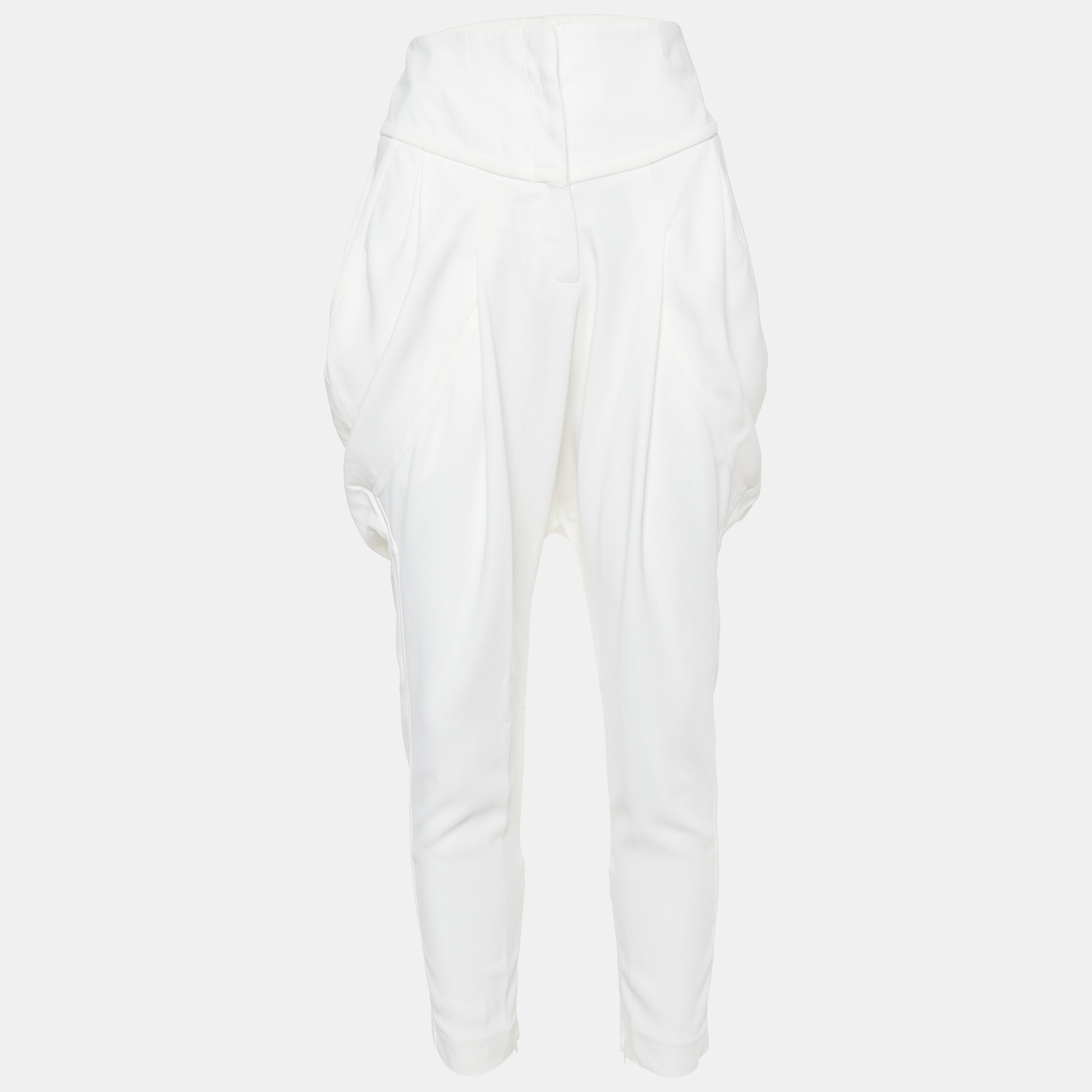 

Givenchy Off-White Crepe High Waist Tapered Leg Pants M