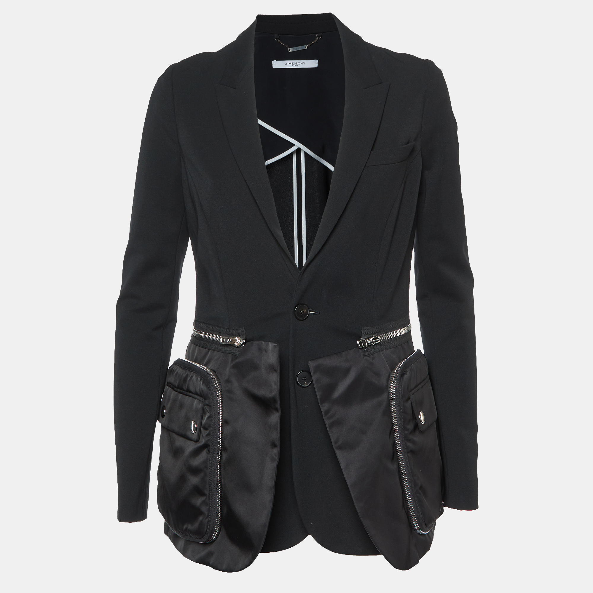 

Givenchy Black Crepe Pocket Detail Jacket M