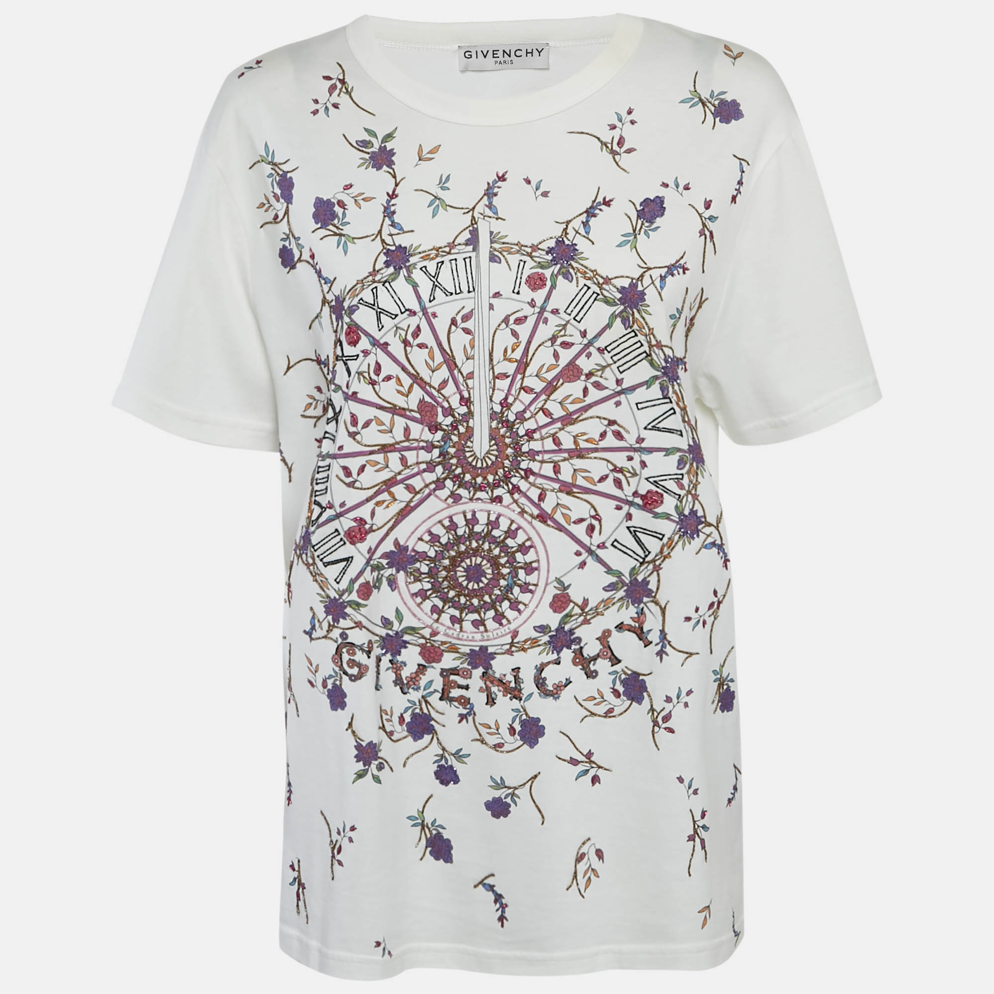 

Givenchy White Floral Print Jersey Beaded T-Shirt S, Yellow