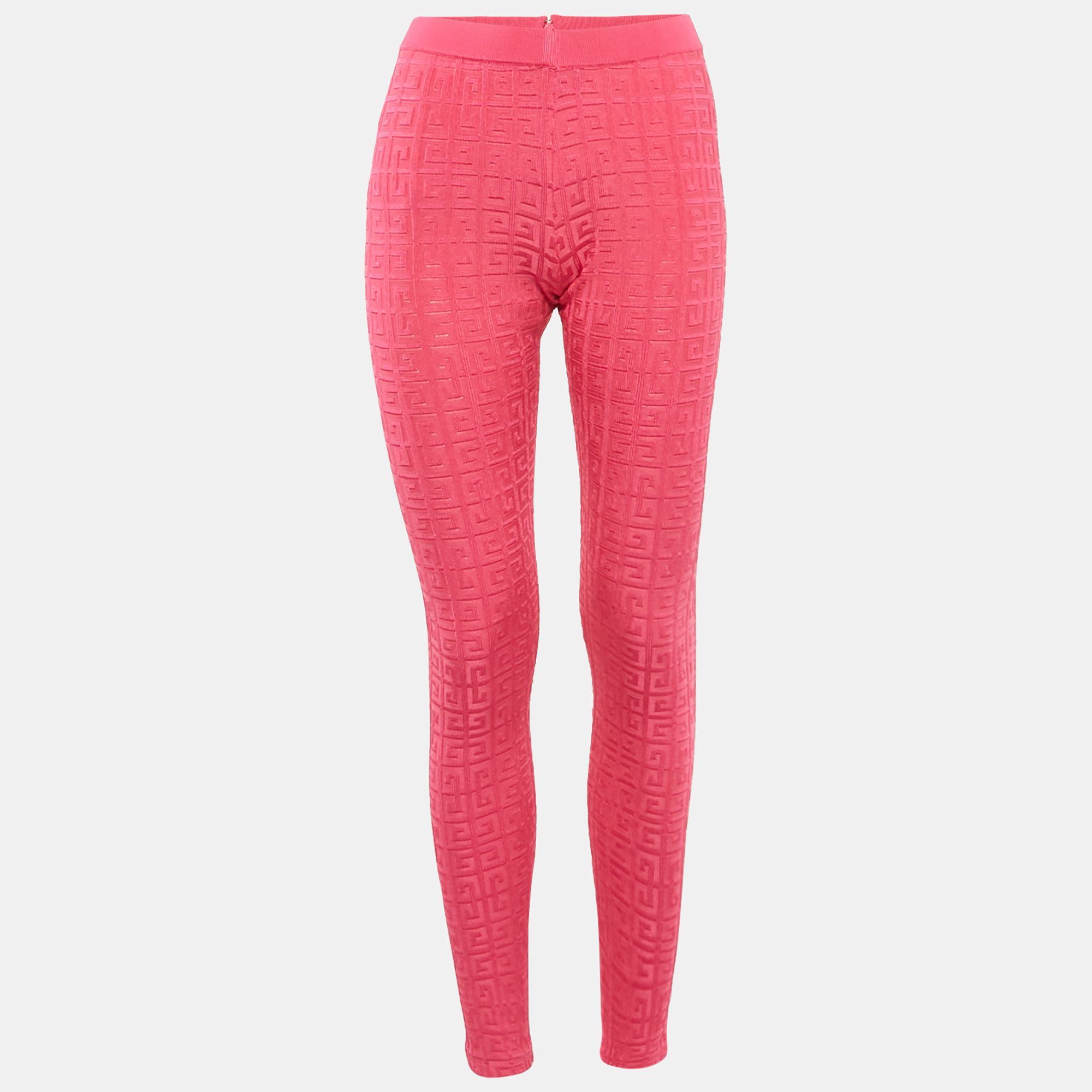 

Givenchy Pink Monogram Jacquard Knit Leggings XS