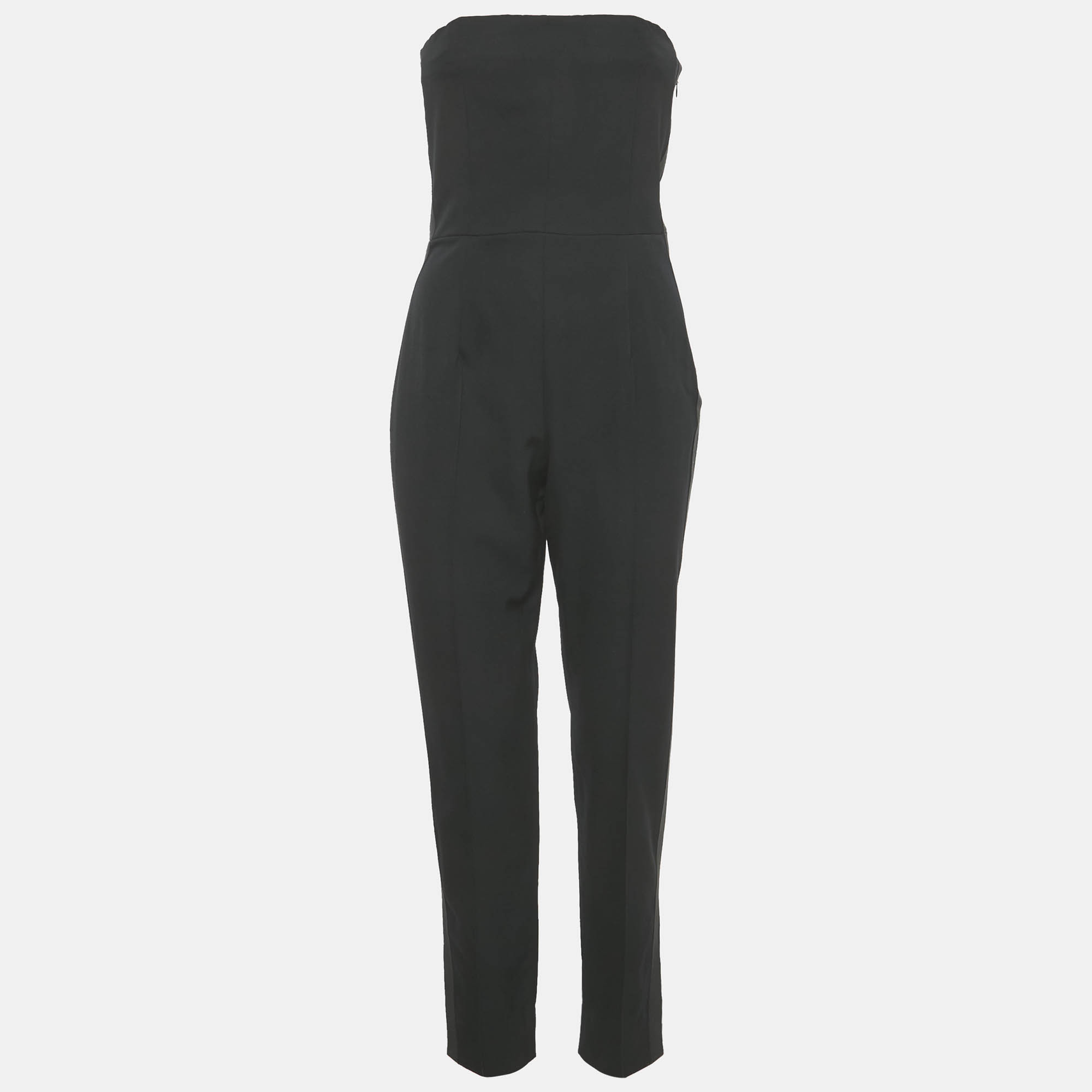 

Givenchy Black Crepe Band Detail Strapless Jumpsuit M