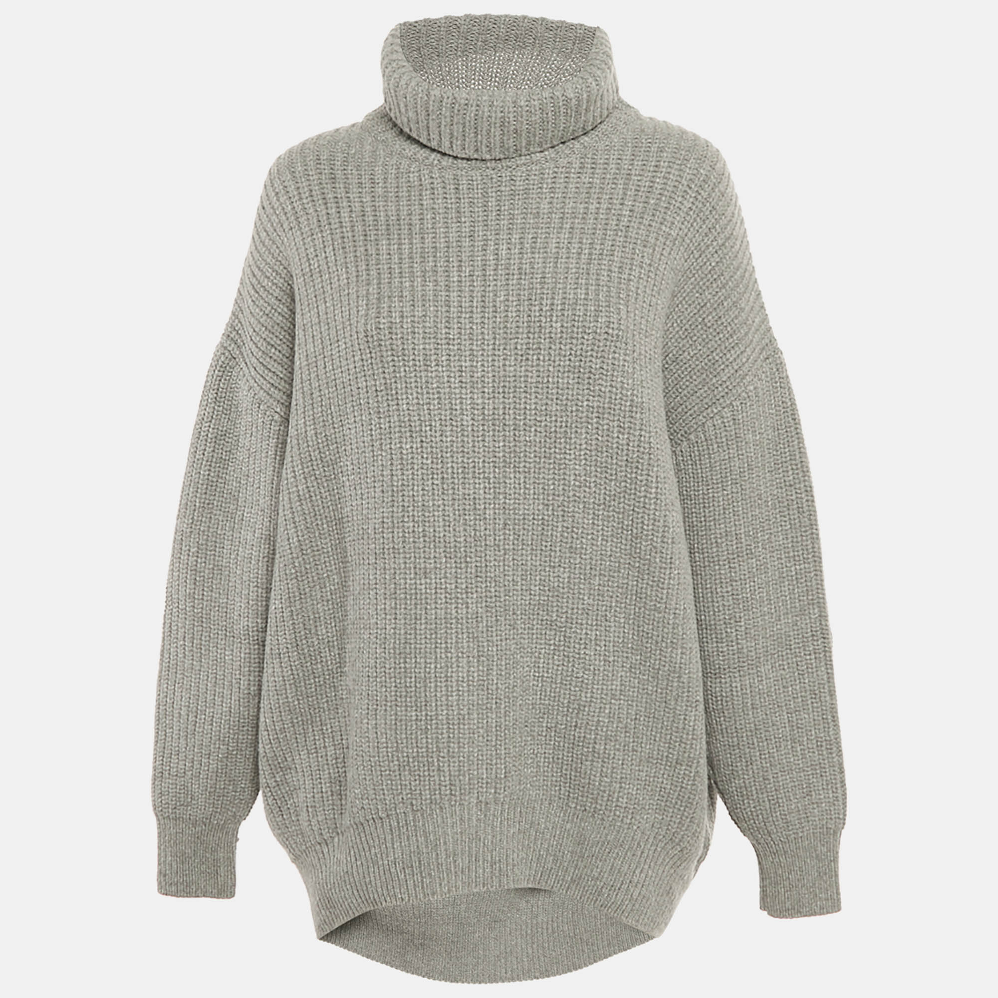 

Givenchy Grey Rib Knit Turtle Neck Sweater S