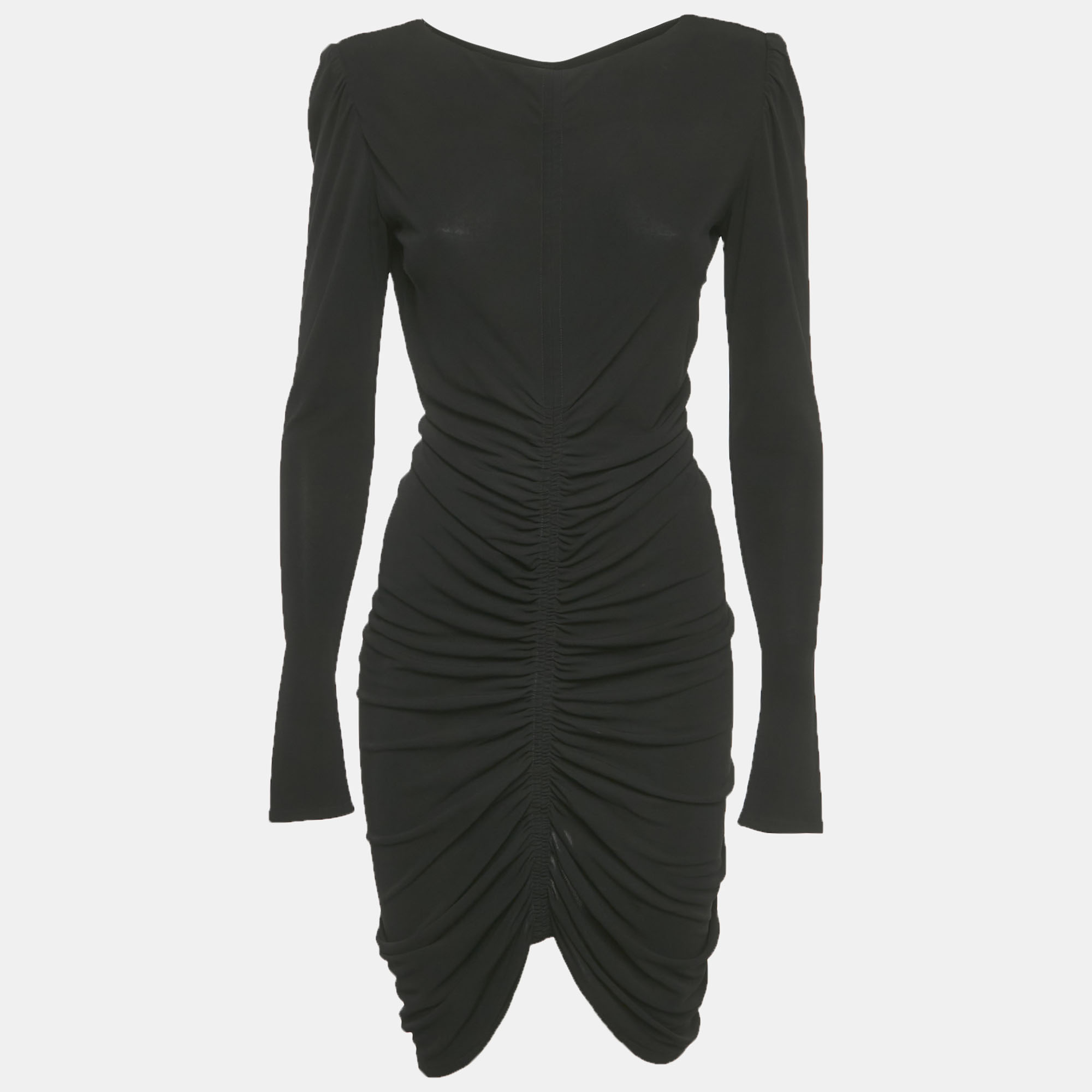 

Givenchy Black Stretch Crepe Ruched Mini Dress S