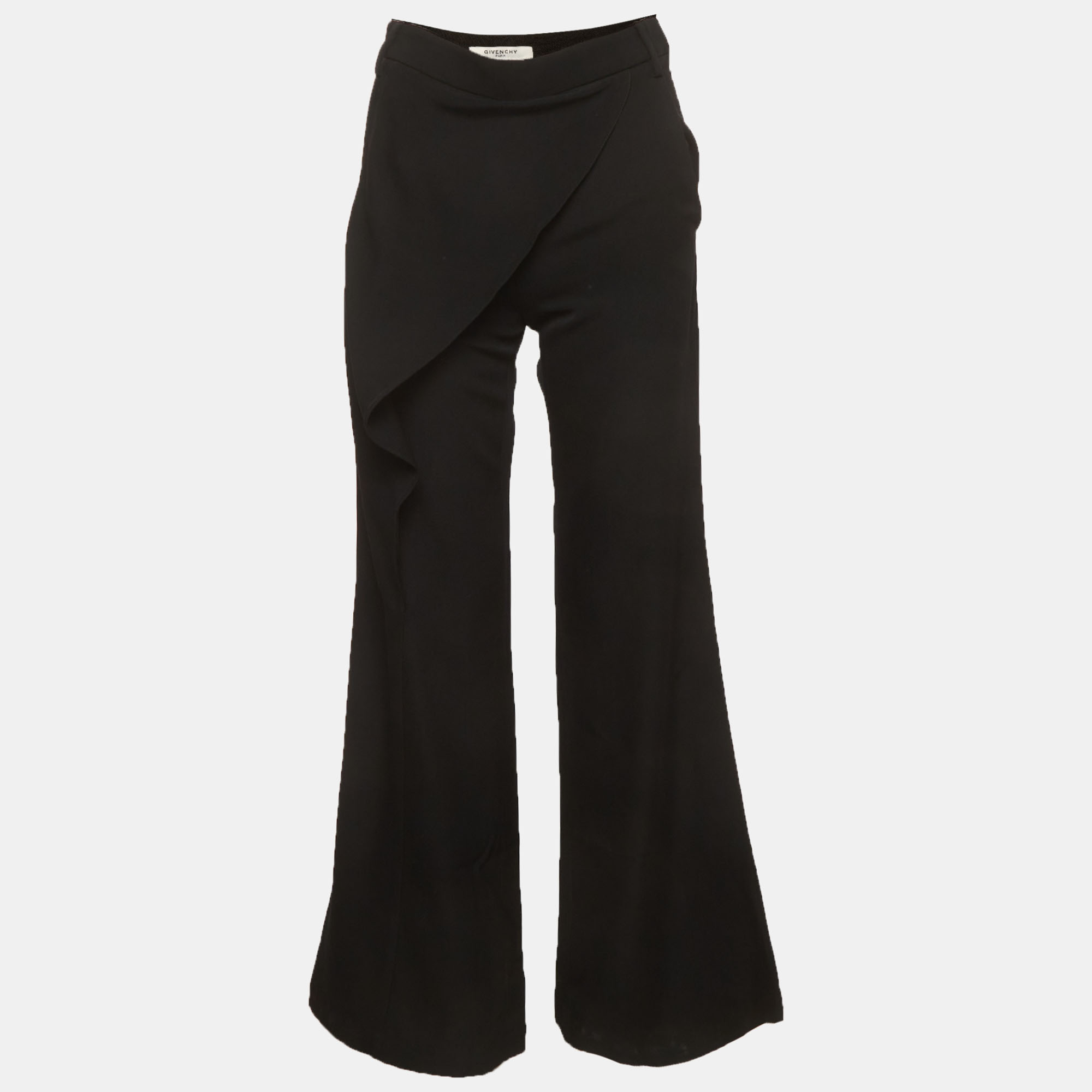 

Givenchy Black Wool Flap Detail Trousers S