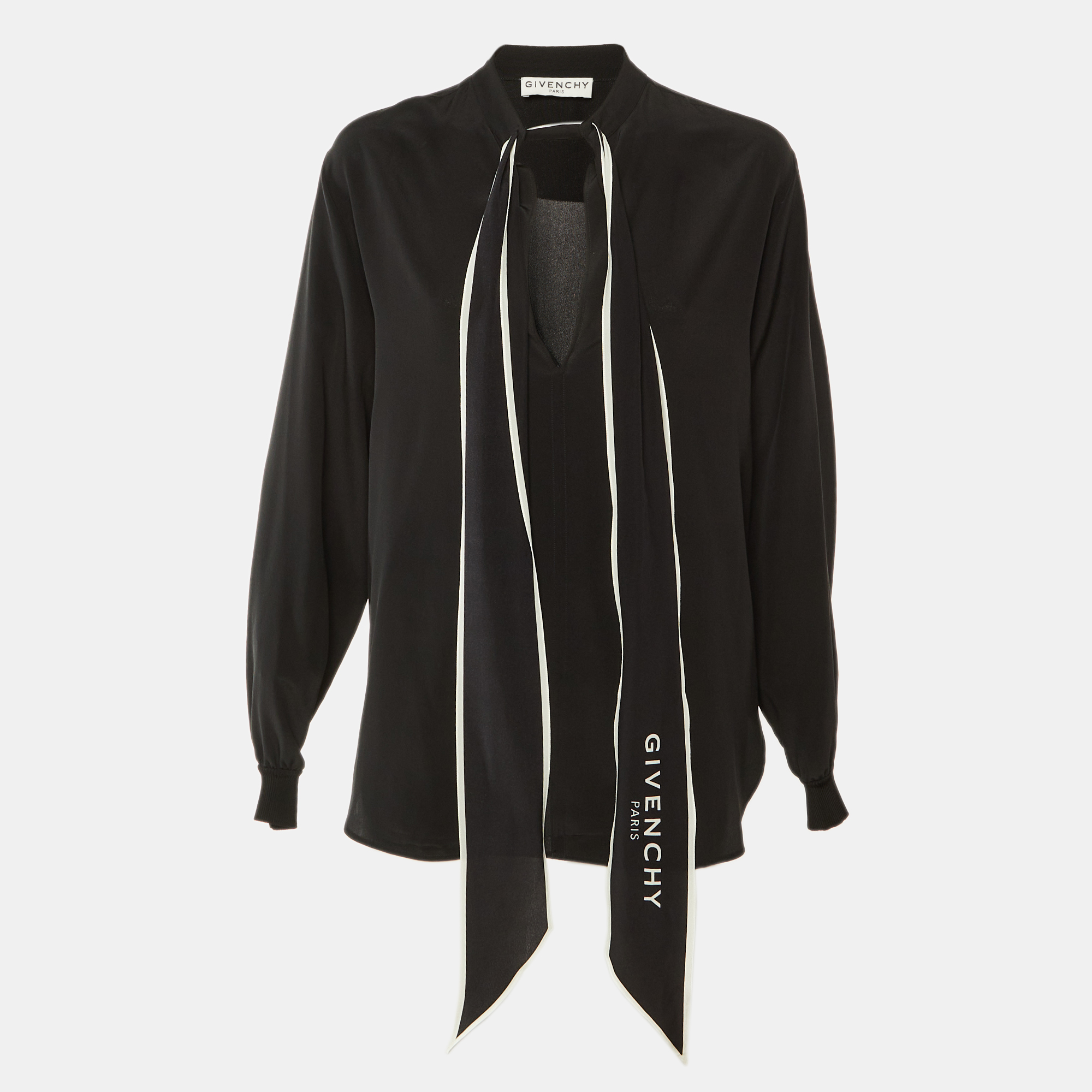 

Givenchy Black Silk Top M