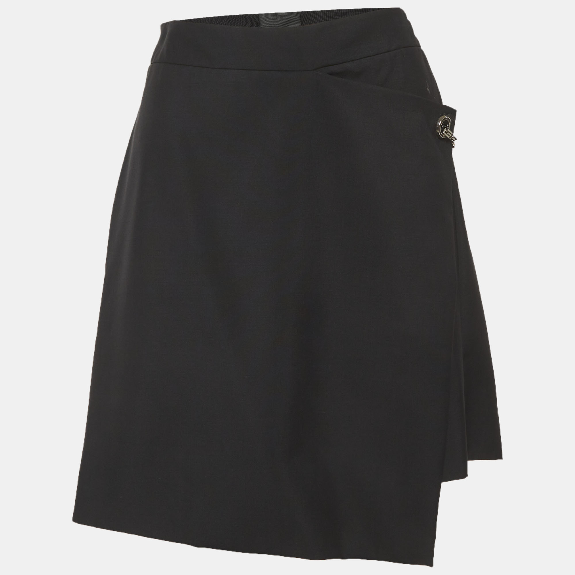 

Givenchy Black Wool Chain Detail Mini Skirt L