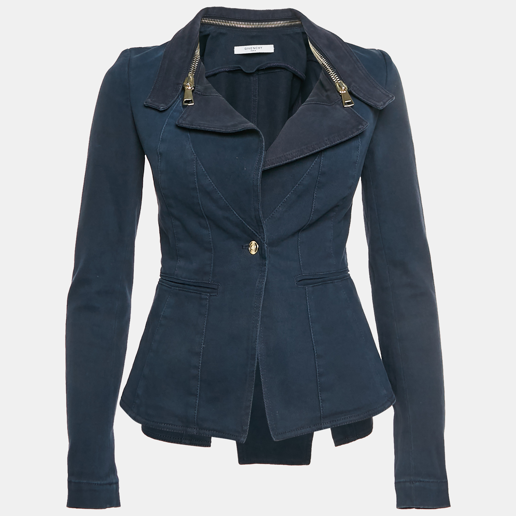 

Givenchy Blue Denim Cropped Jacket M