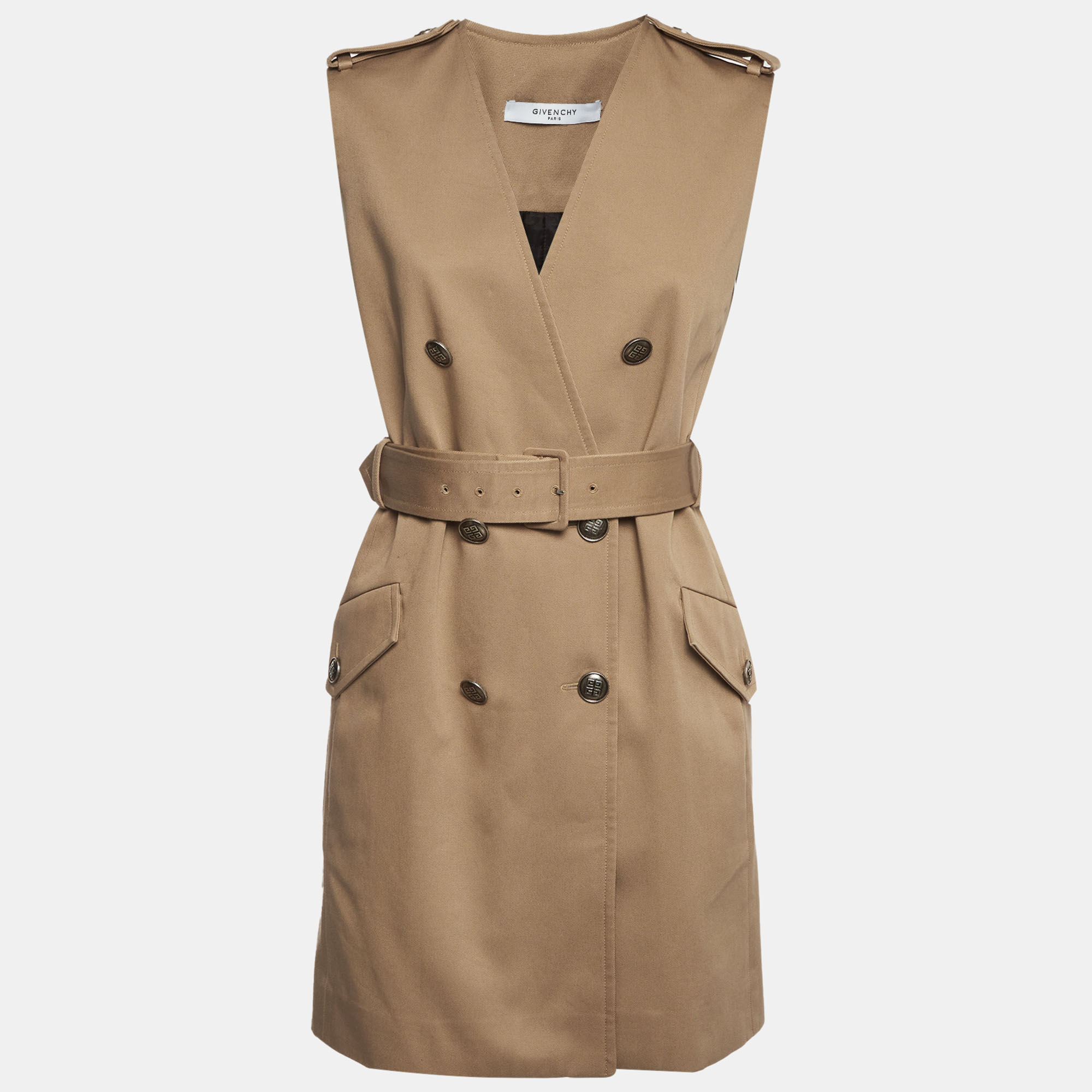 

Givenchy Beige Gabardine Double Breasted Mini Dress M
