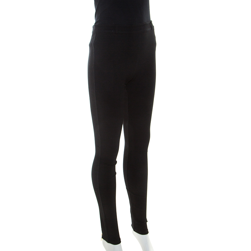 

Givenchy Black Stretch Zip Detail Leggings