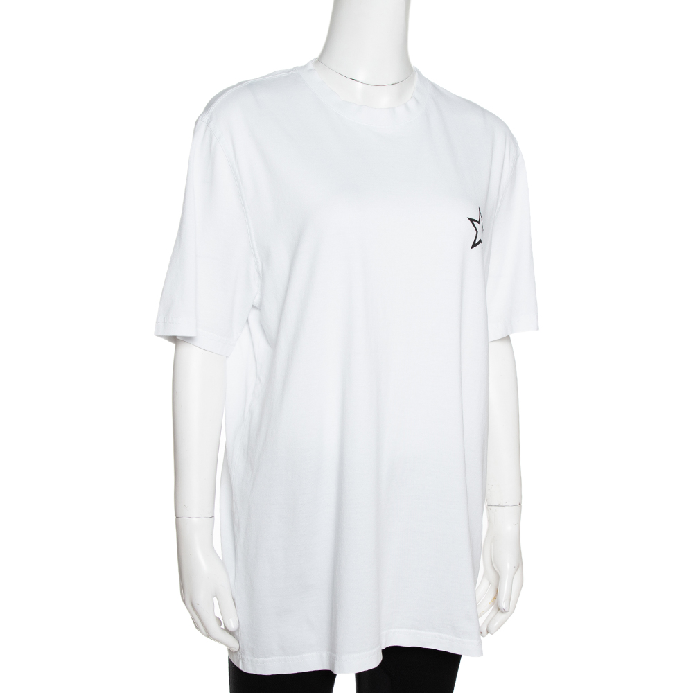 

Givenchy White Cotton Star Print Crew Neck T Shirt
