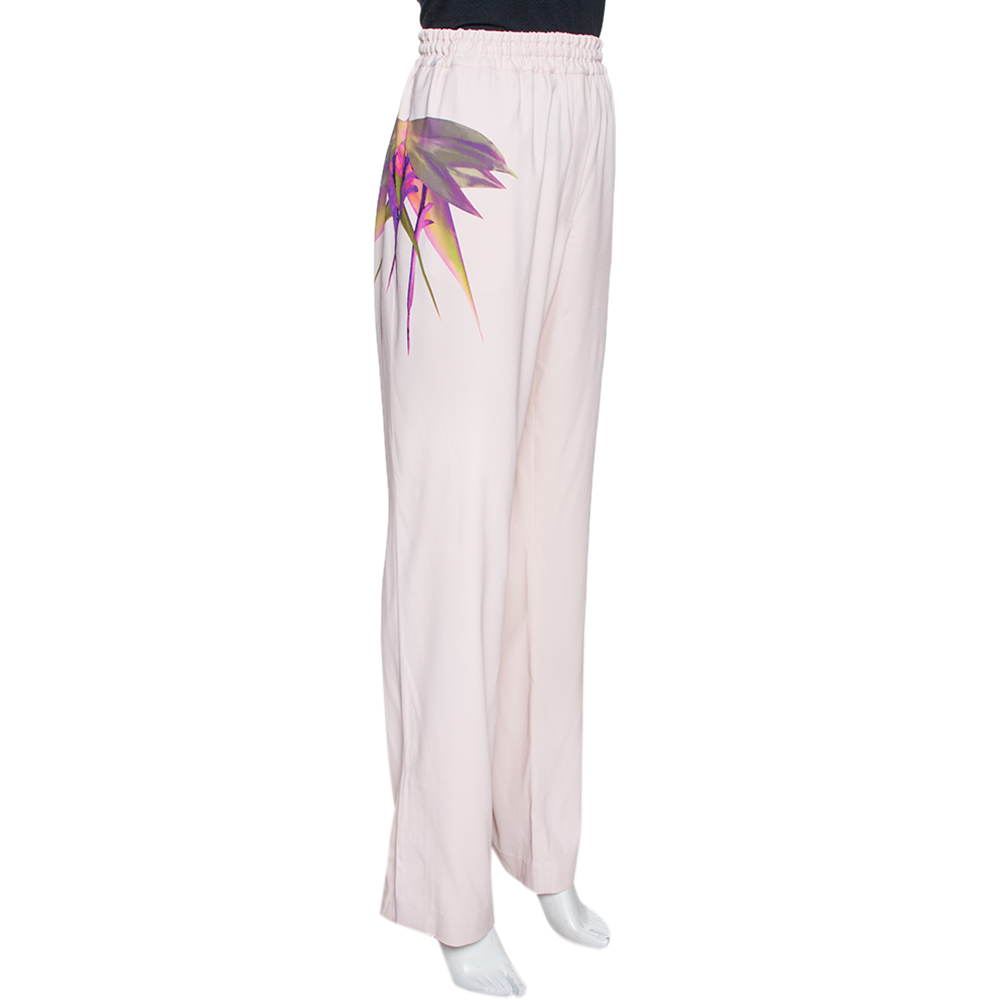 

Givenchy Rose Pink Crepe Birds of Paradise Trousers