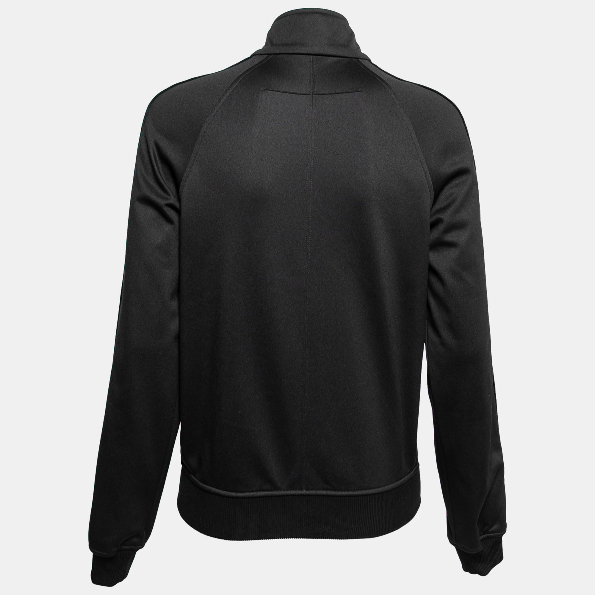 

Givenchy Black Jersey Logo Tape Trimmed Zip Front Jacket