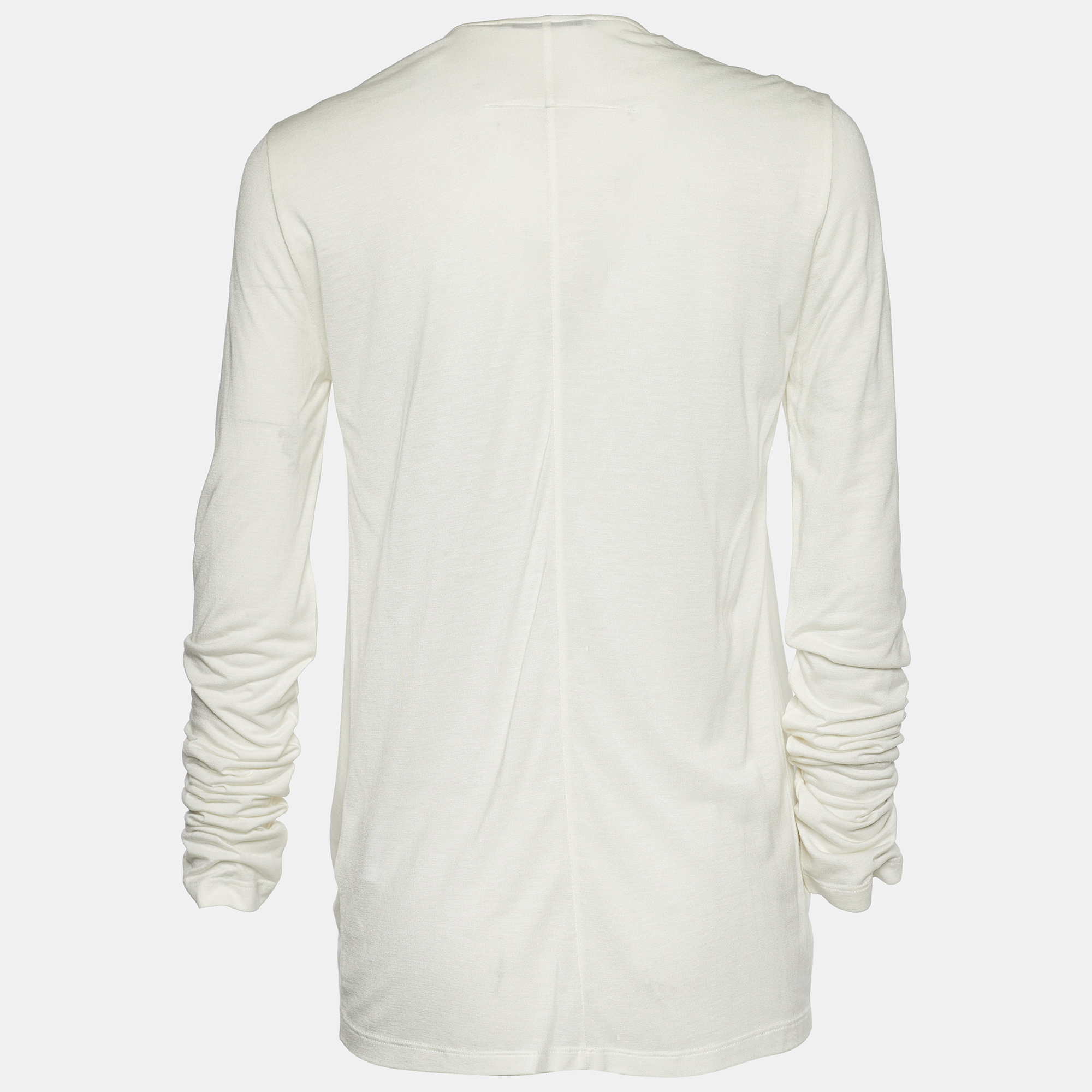 

Givenchy Off-White Knit Lace Inlay Cowl Neck Lace Blouse
