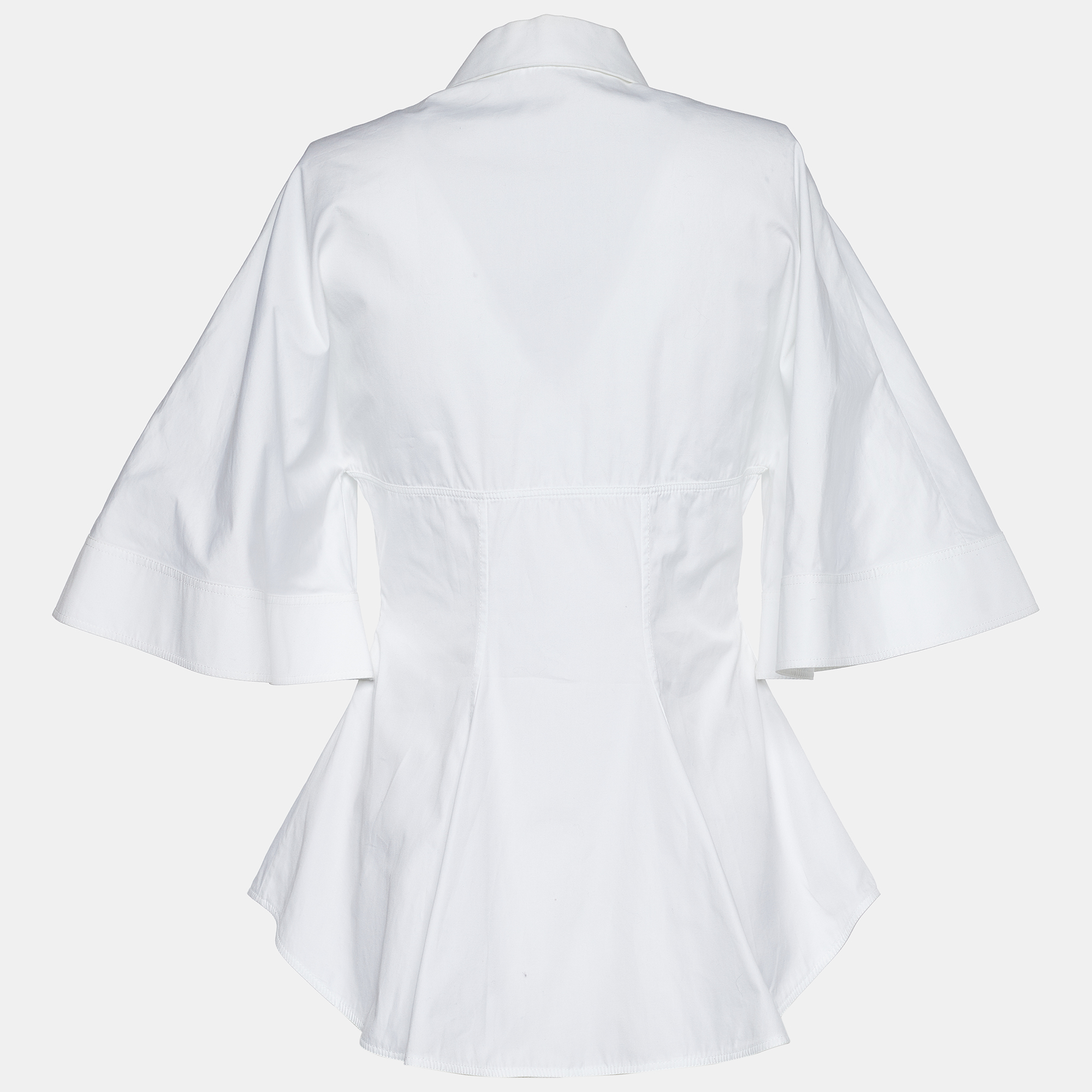 

Givenchy White Cotton Button Front Fitted Waist Shirt