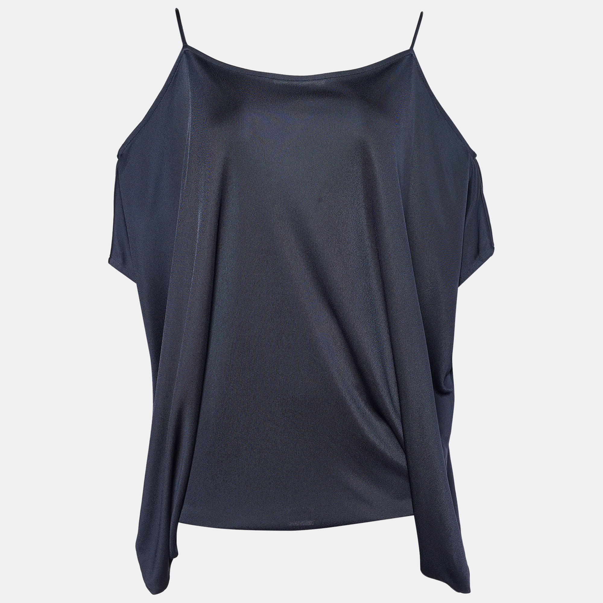 

Givenchy Blue Jersey Cold Shoulder Top