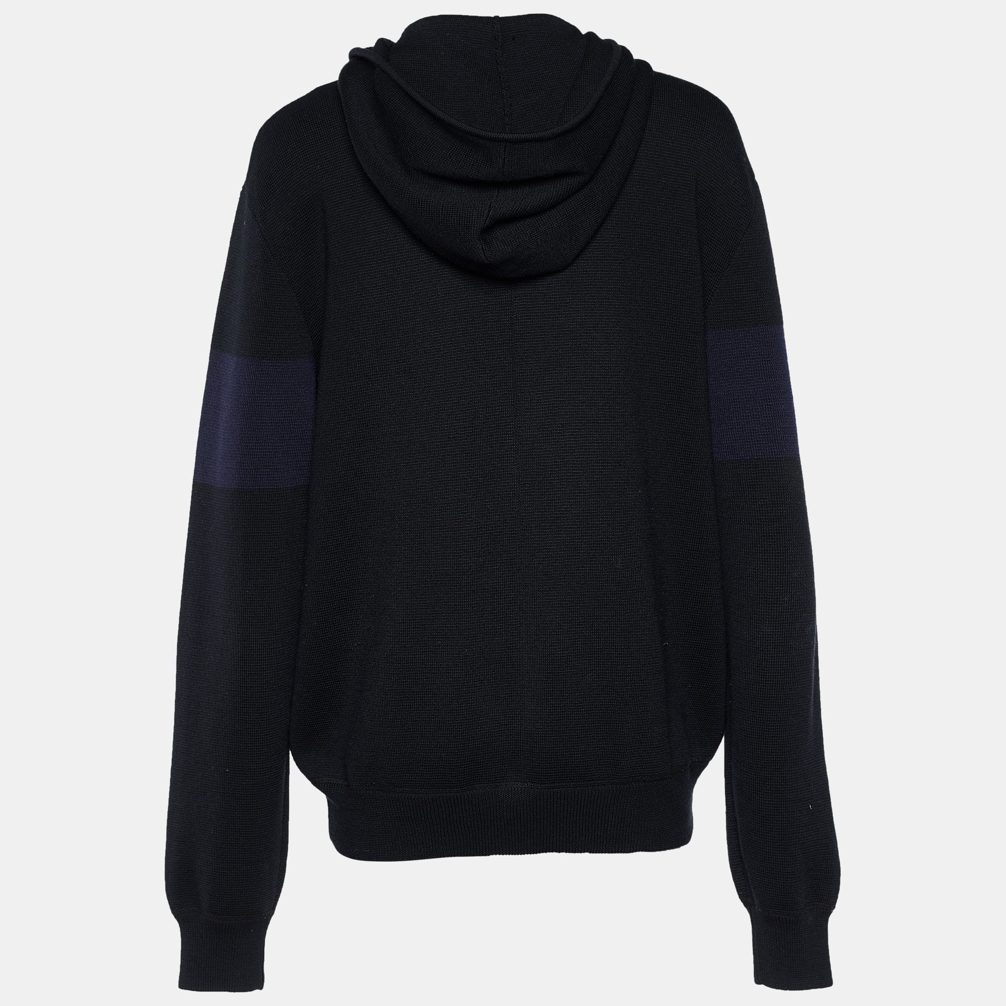 

Givenchy Black Wool Zip Front Hoodie